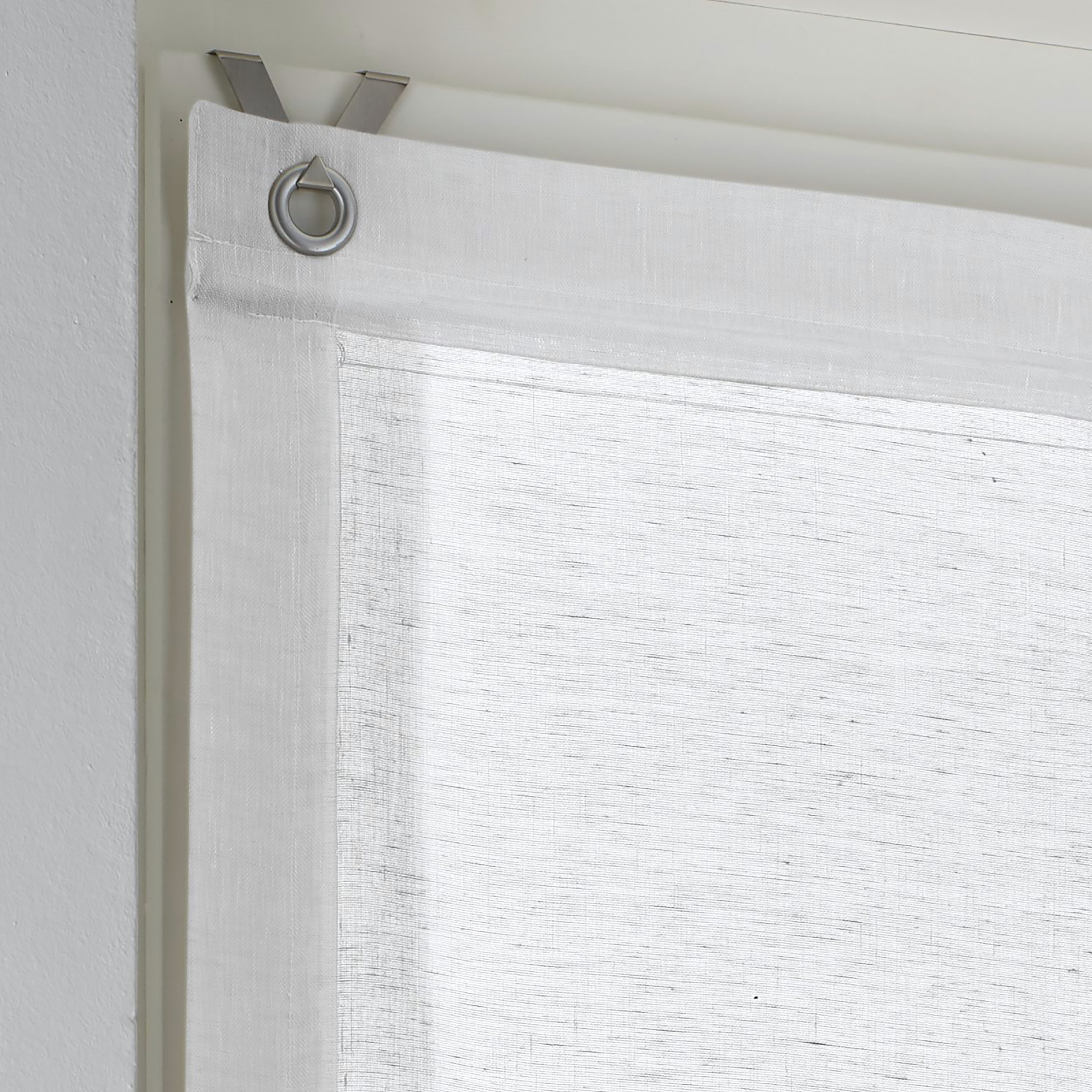 Ösenrollo Brondby Weiß 80 x 140 cm