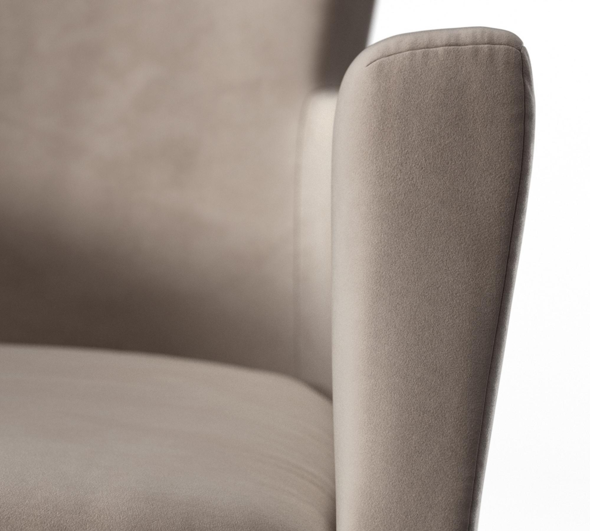 Armlehnstuhl Billie Samt Taupe