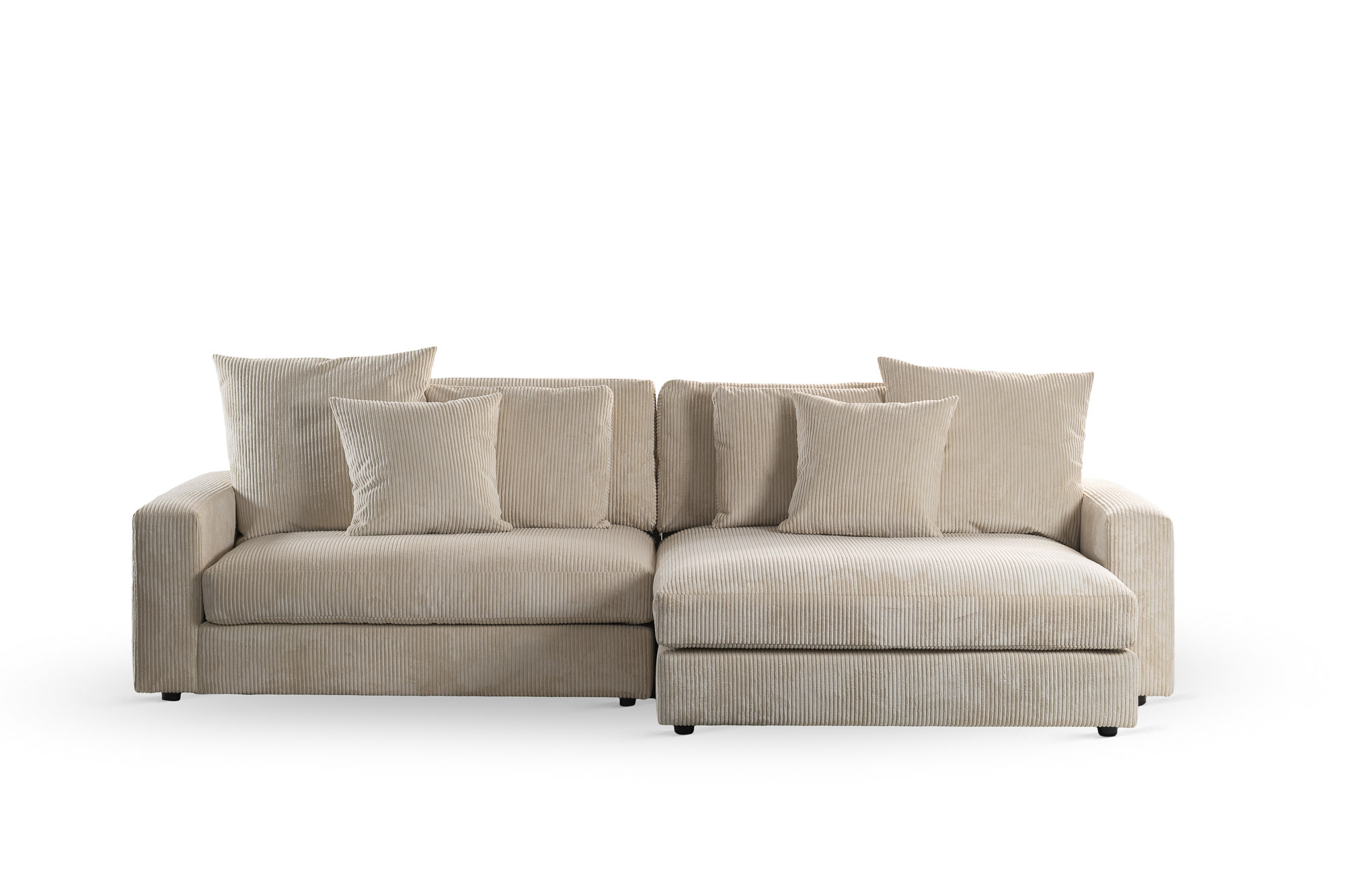 Sofa 3-Seater Right Left Beige