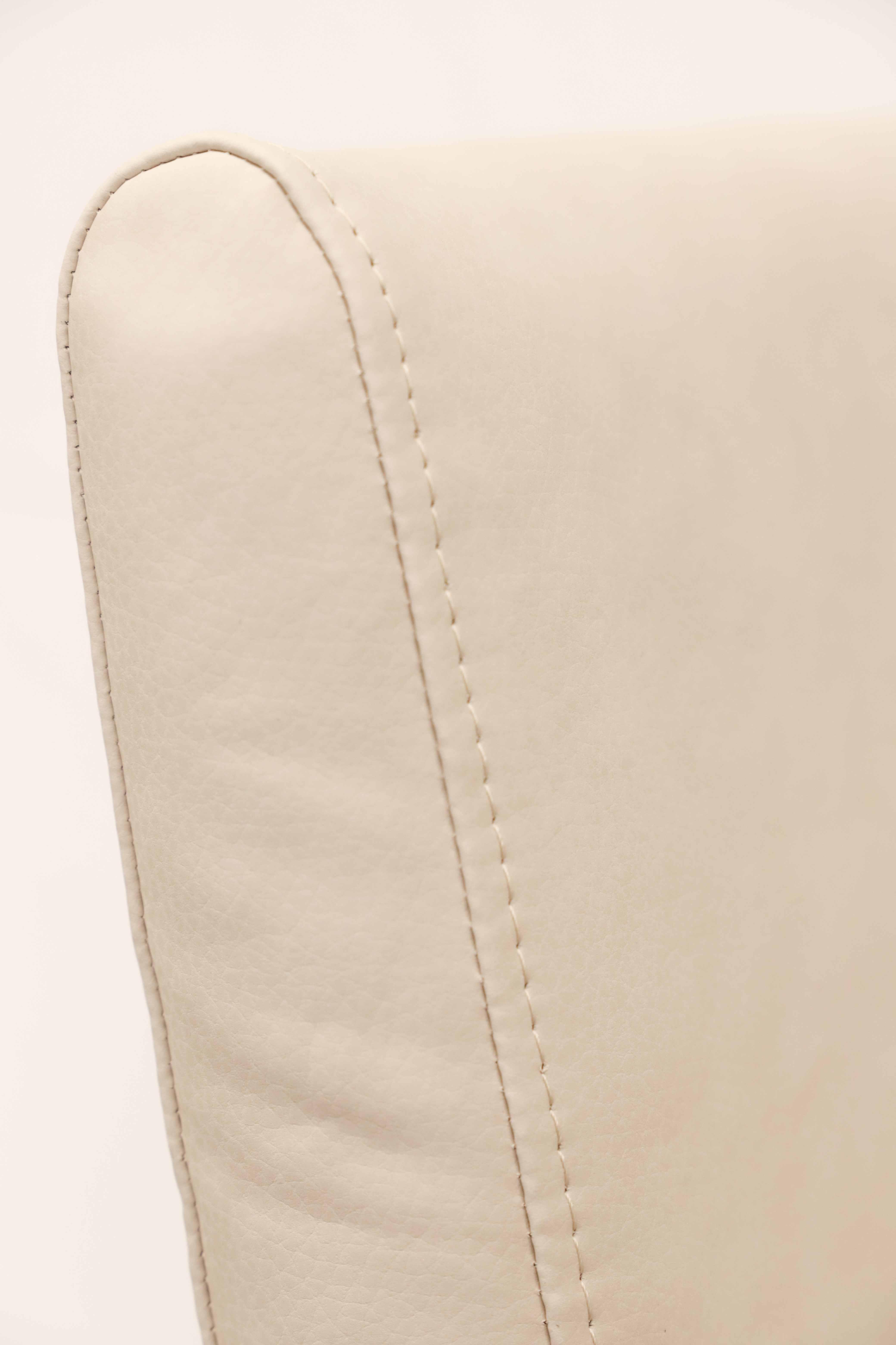 2x Teddy Dining Chair Faux Leather Wood White