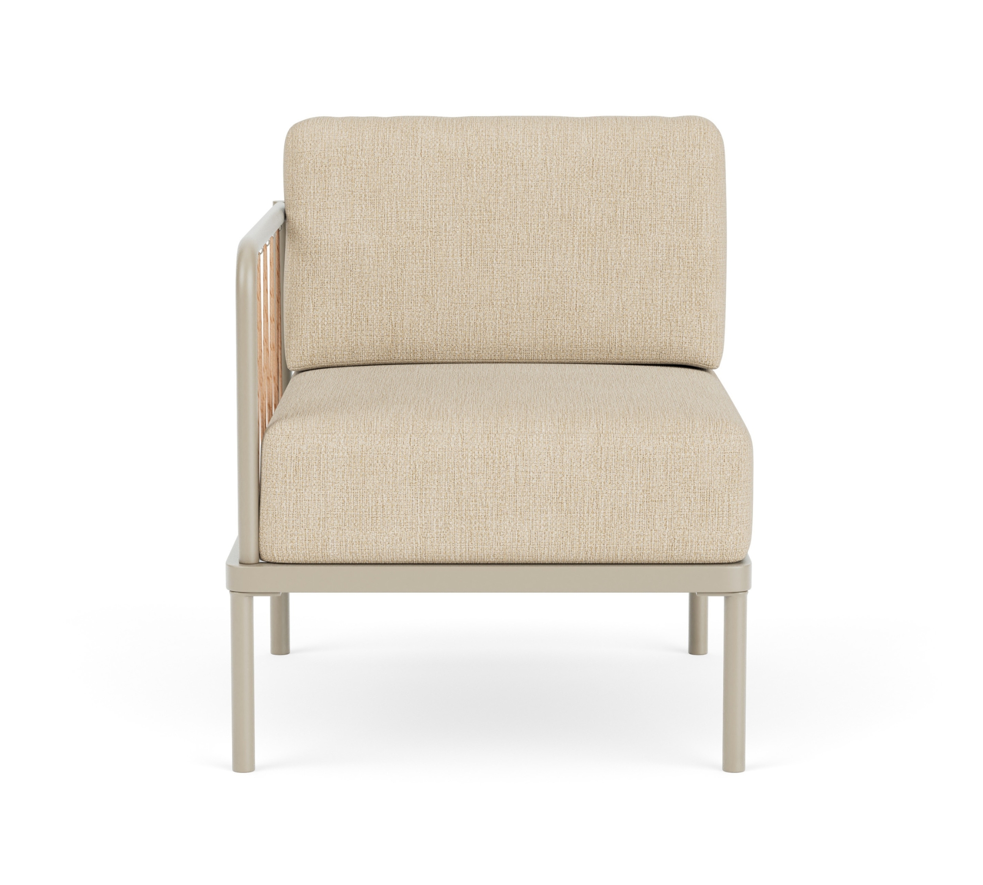 Hadley Outdoor 1-Seater Module Left Marzipan