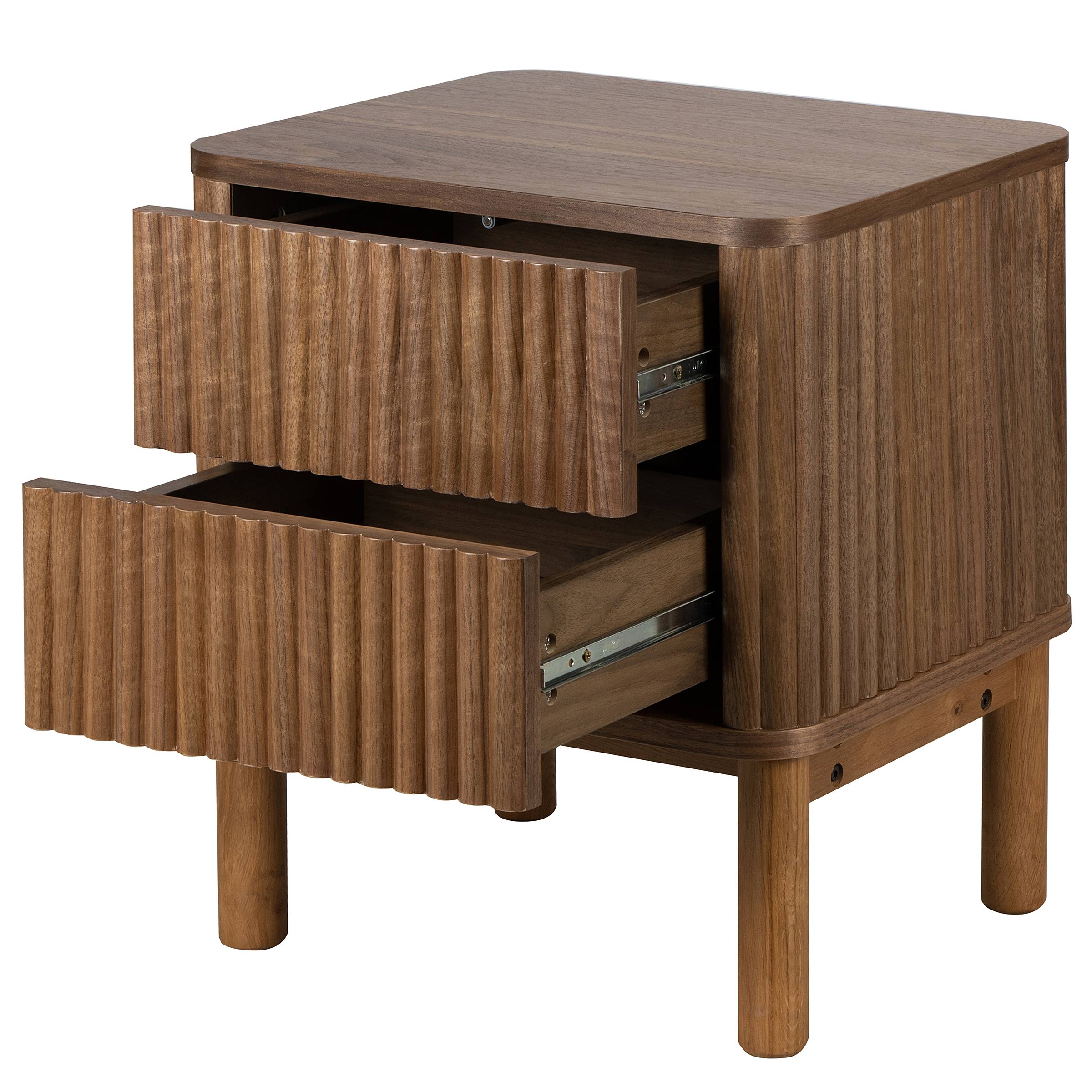 Strai Nachtkommode Furnierte Eiche Braun