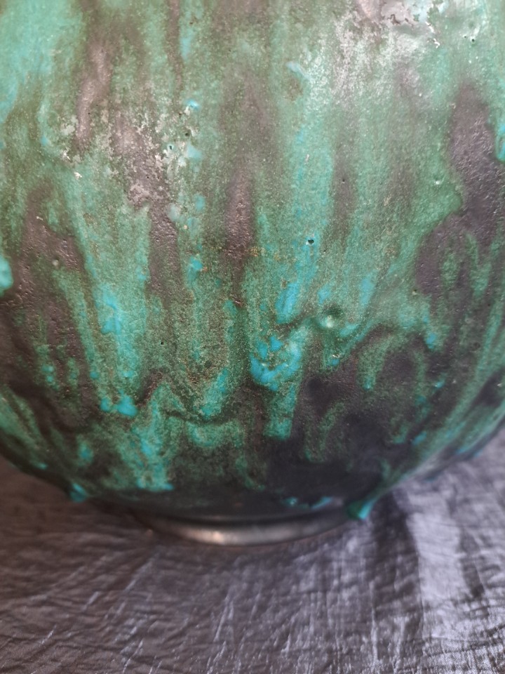 Vintage Vase Keramik Mehrfarbig