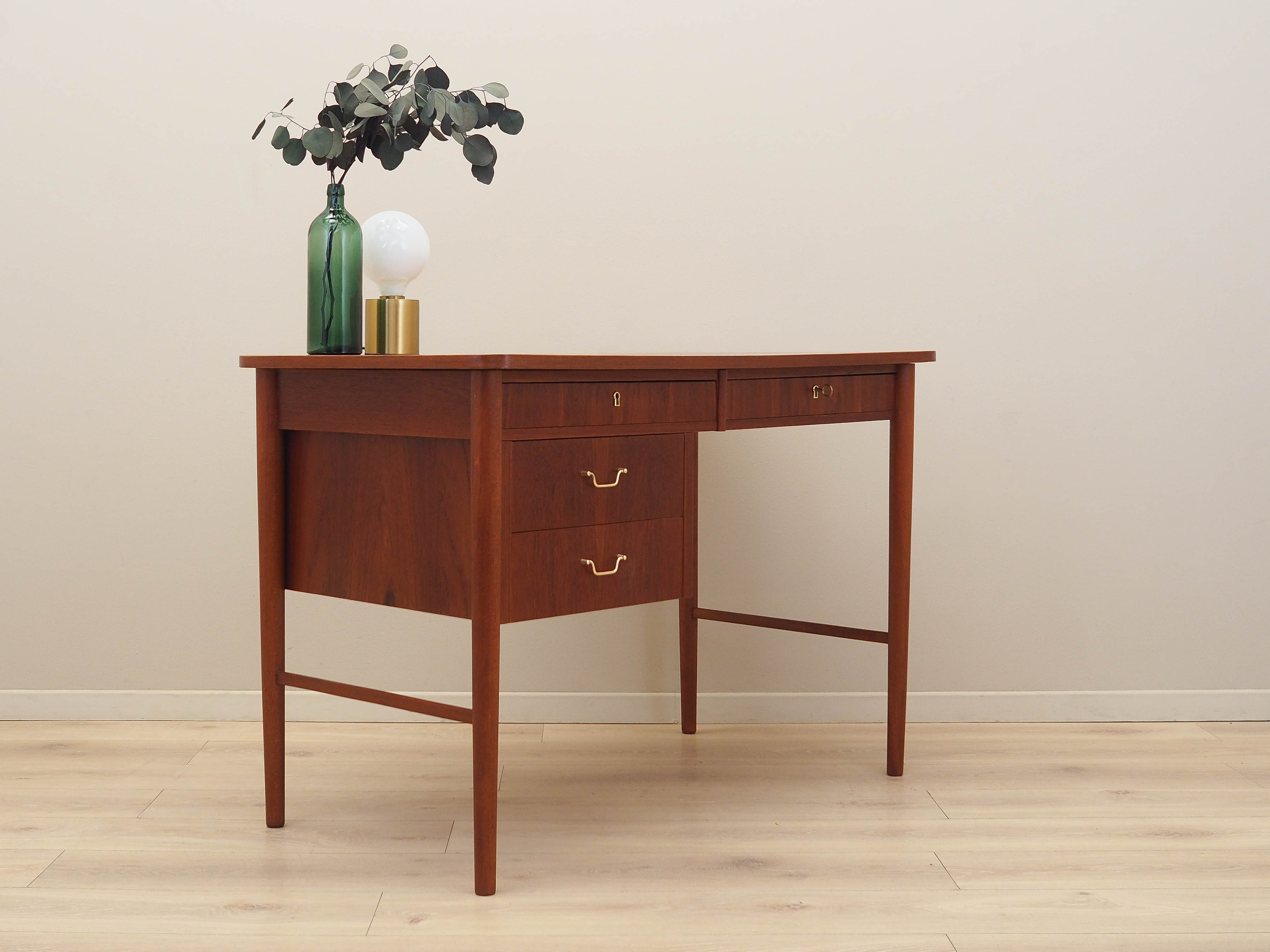 Teak-Schreibtisch Braun 1960er Jahre