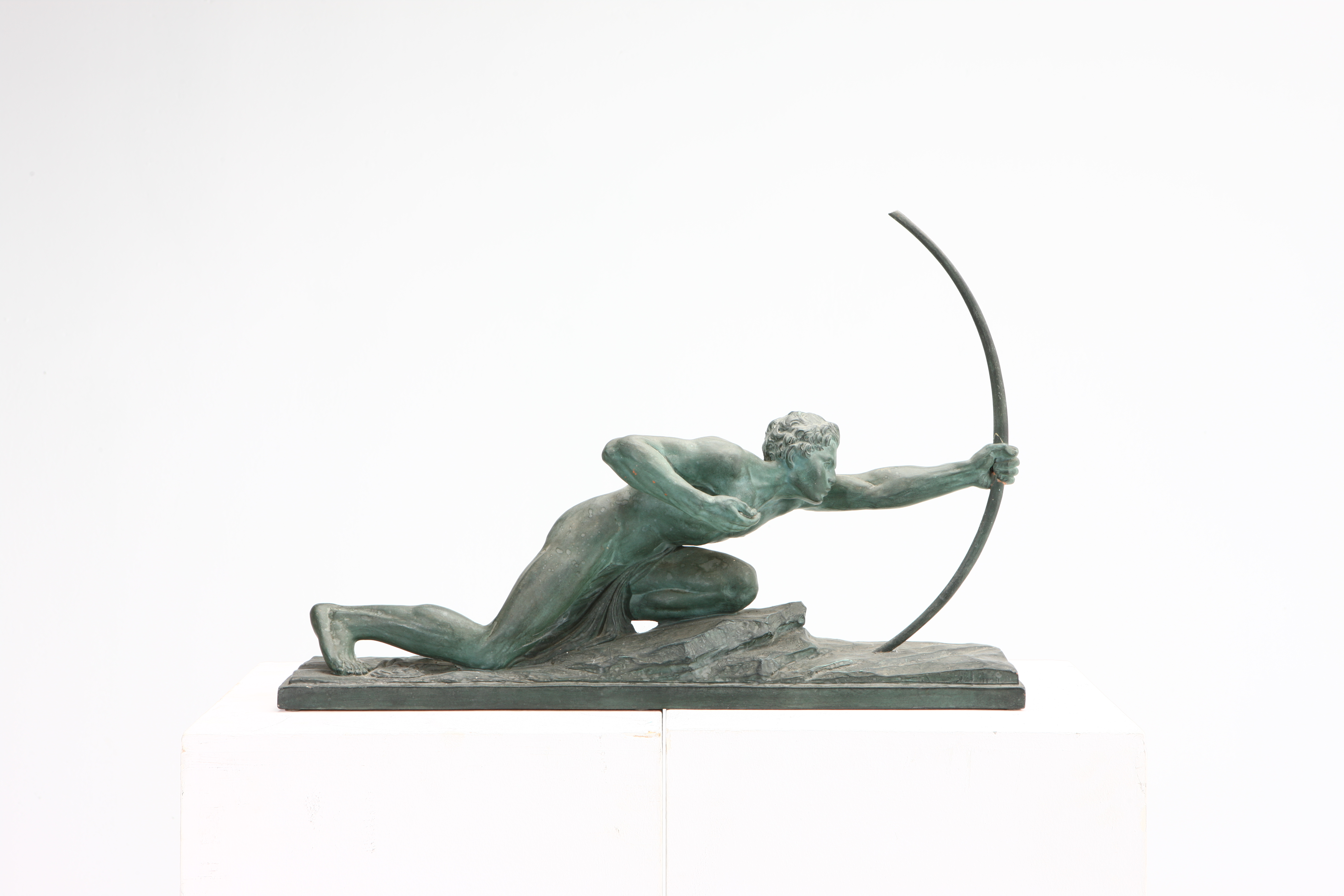 G. Boni Sculpture Archer 1960s Bronze-patinated Plaster