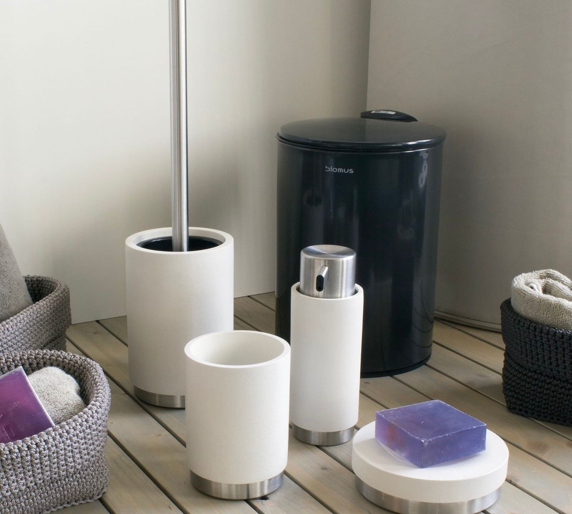 Ara WC-Bürste Edelstahl Matt Weiß