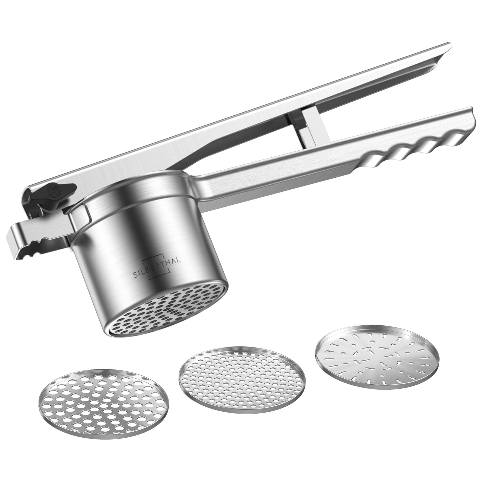 Kartoffelpresse Edelstahl Silber