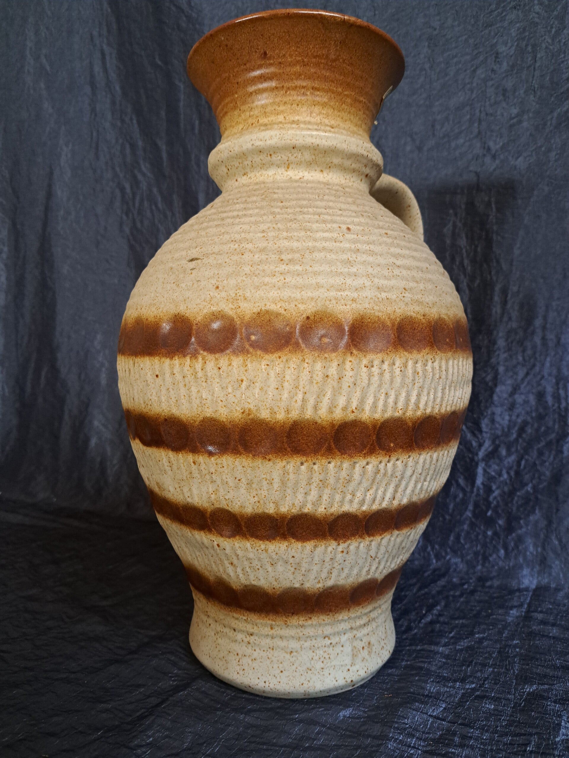 Vintage Keramik Vasen Creme Braun