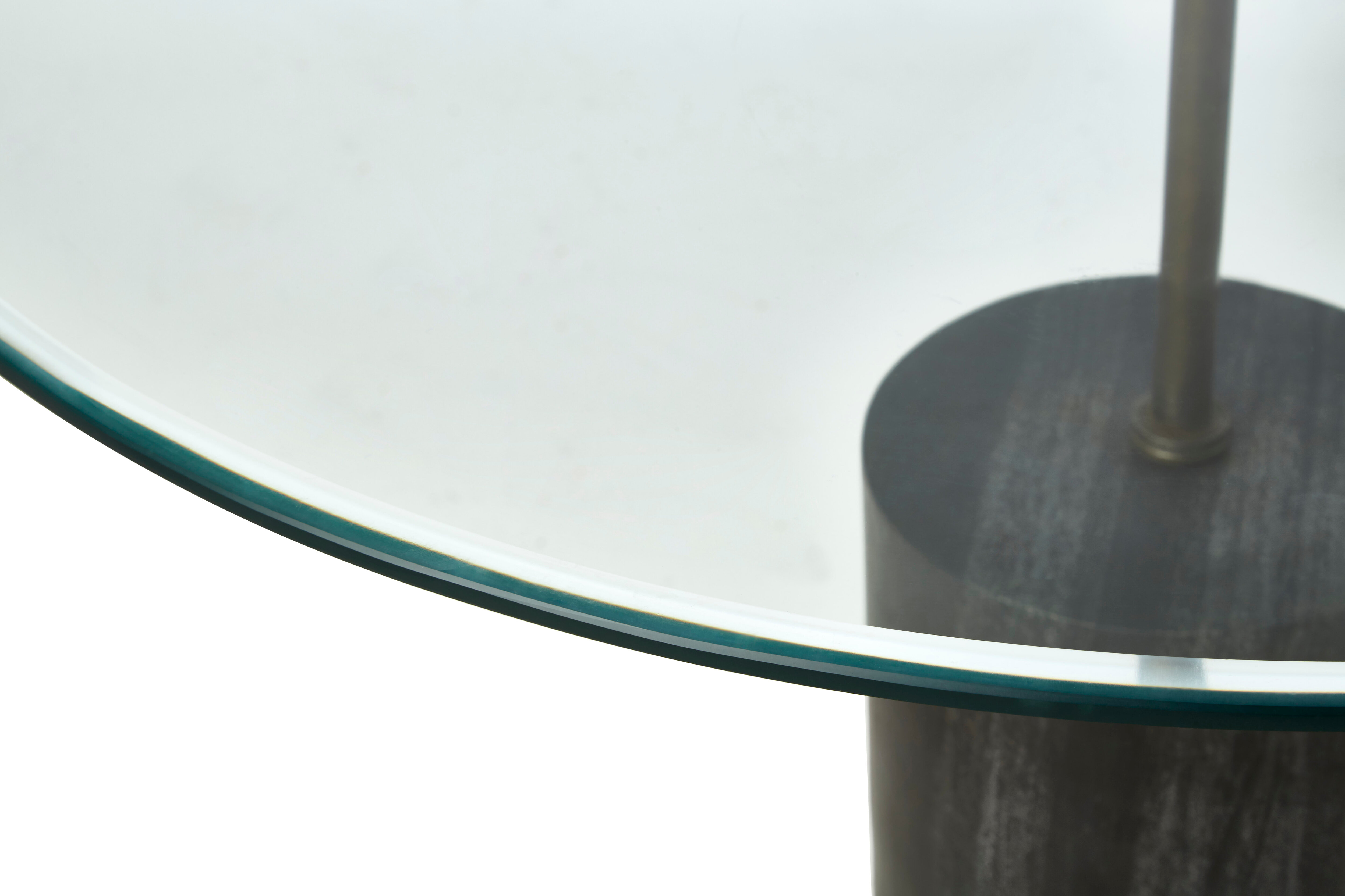 Rany Glas und schwarzer Marmor Beistelltisch
