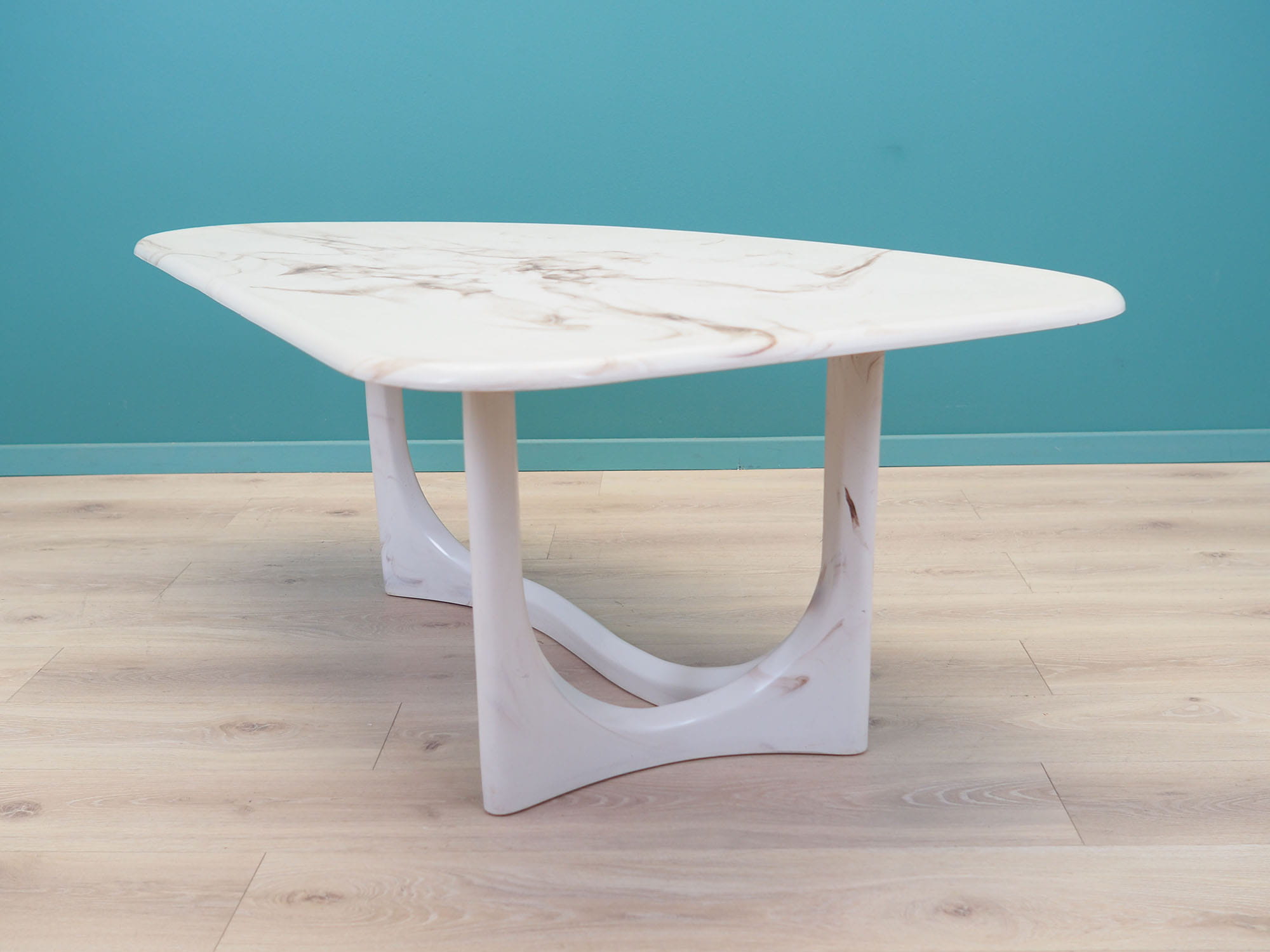 Vintage coffee table stone white 1970s