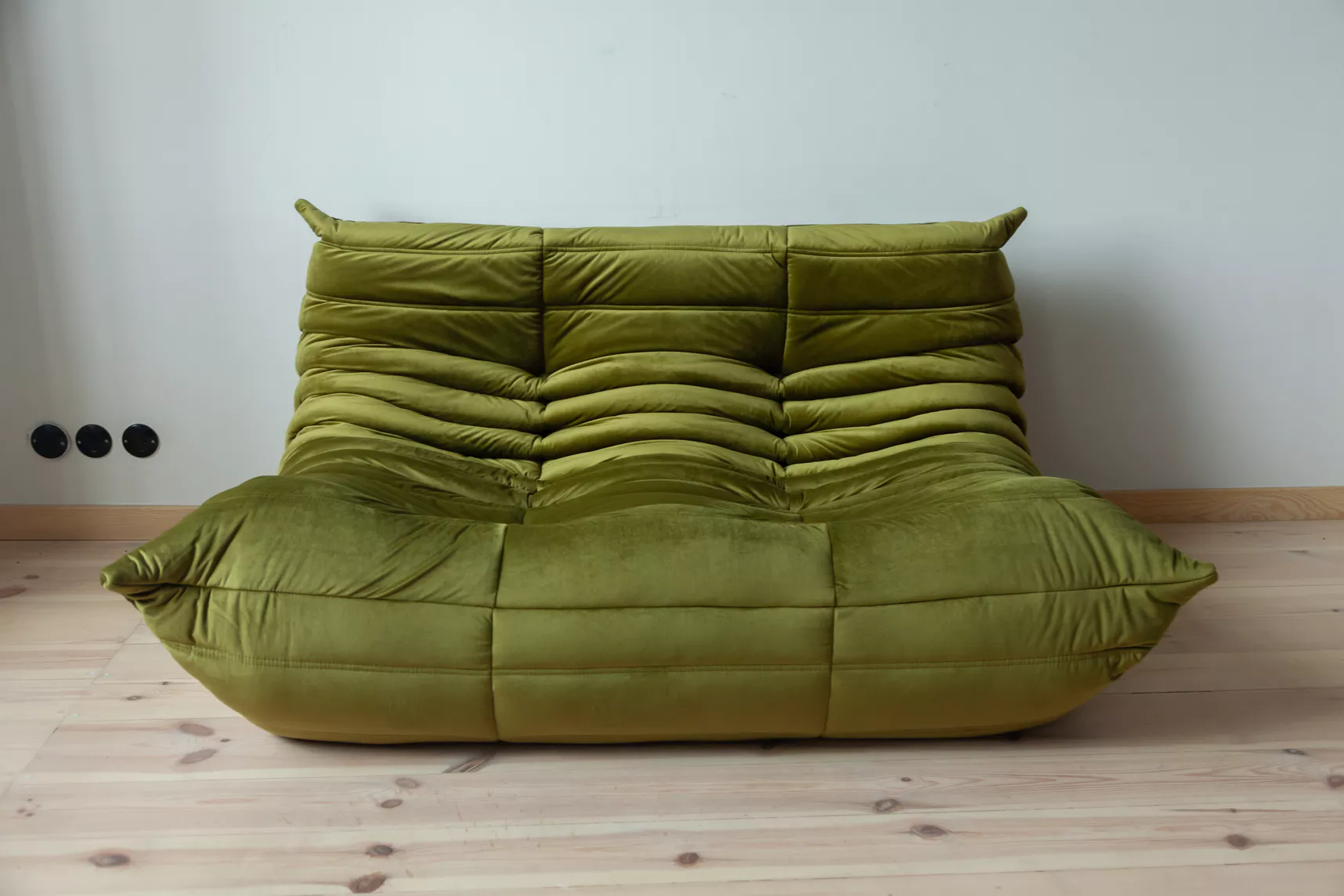 Togo Lounge Set 2-pc. Velvet Olive Green