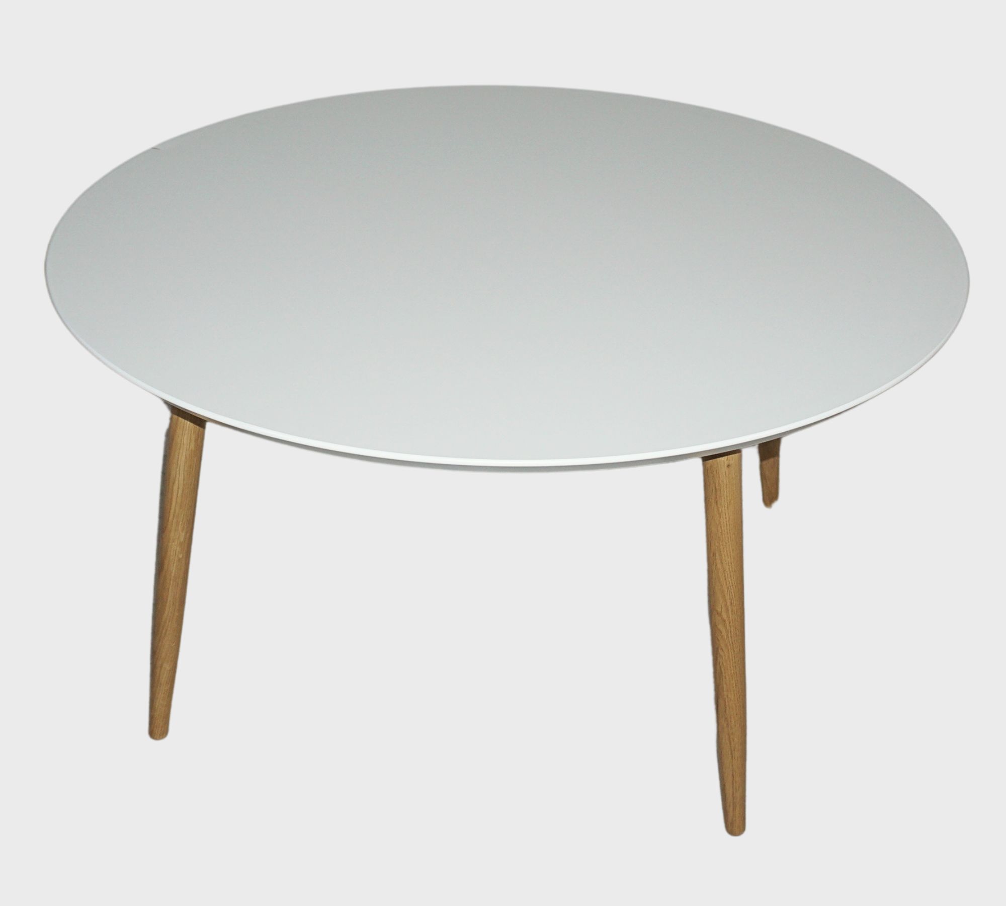 Hubert Couchtisch Weiß Oak Ø 90cm