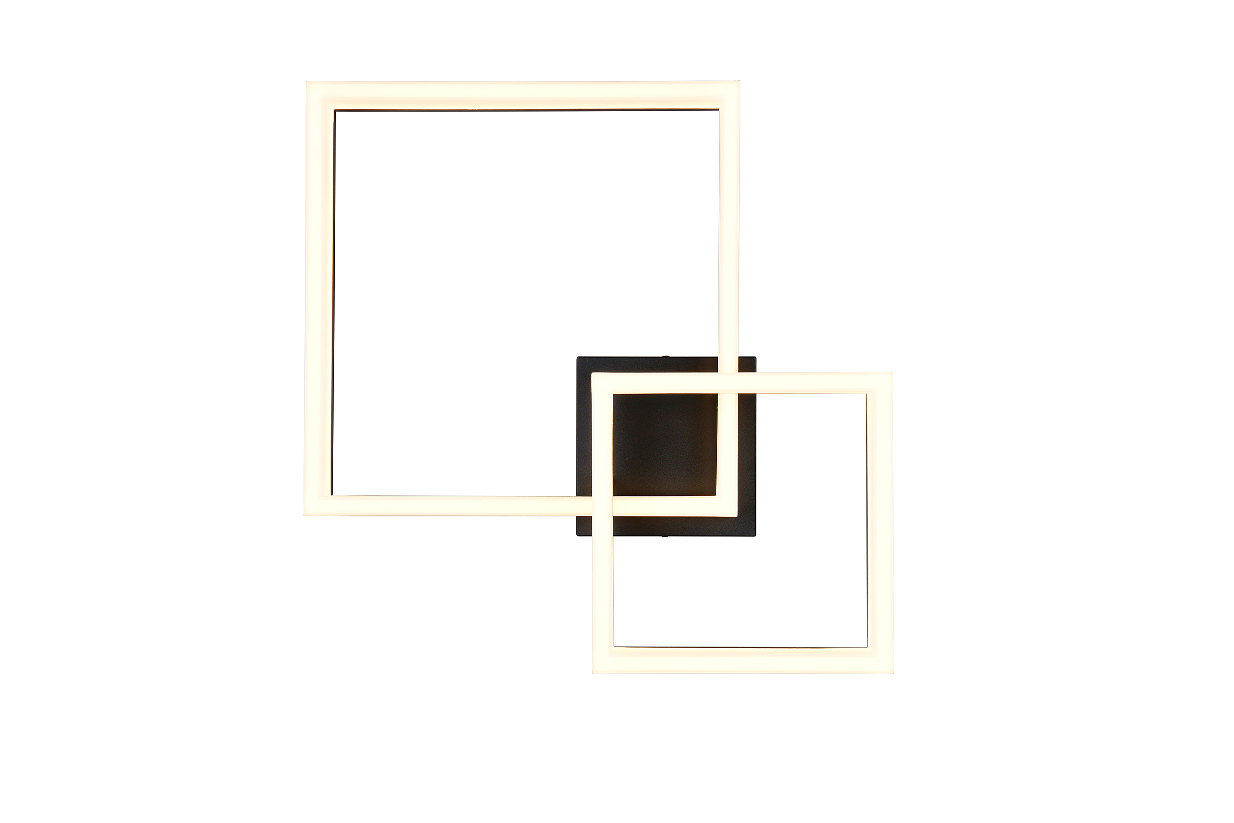 Camino LED Ceiling Light with 2 Squares Black