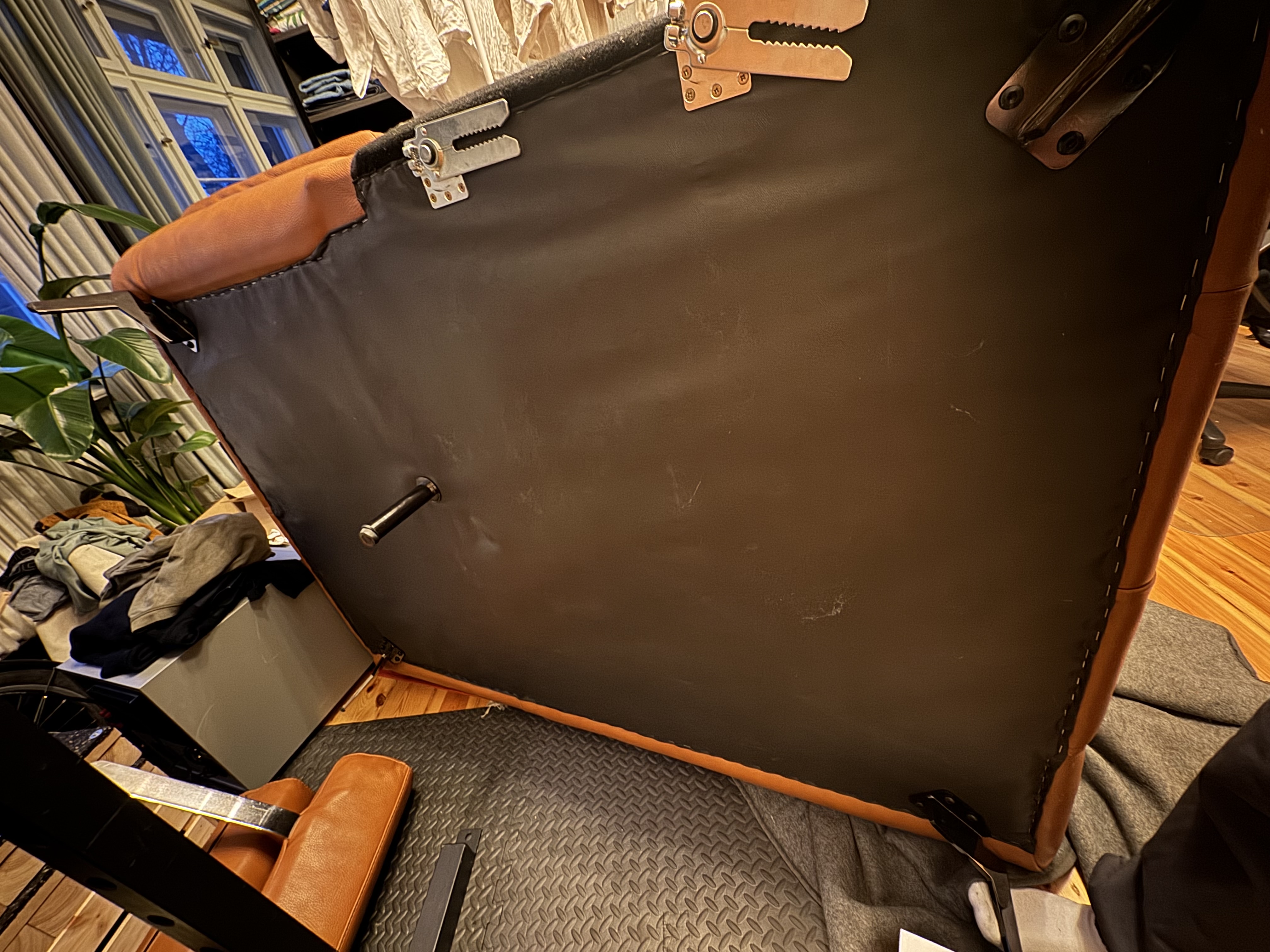 Sofa Récamiere Links Leder Braun