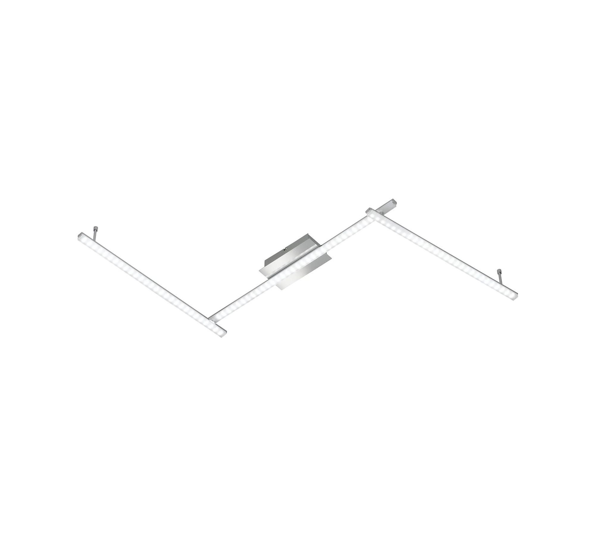 LED Deckenleuchte 3-flammig Glas Metall Weiß