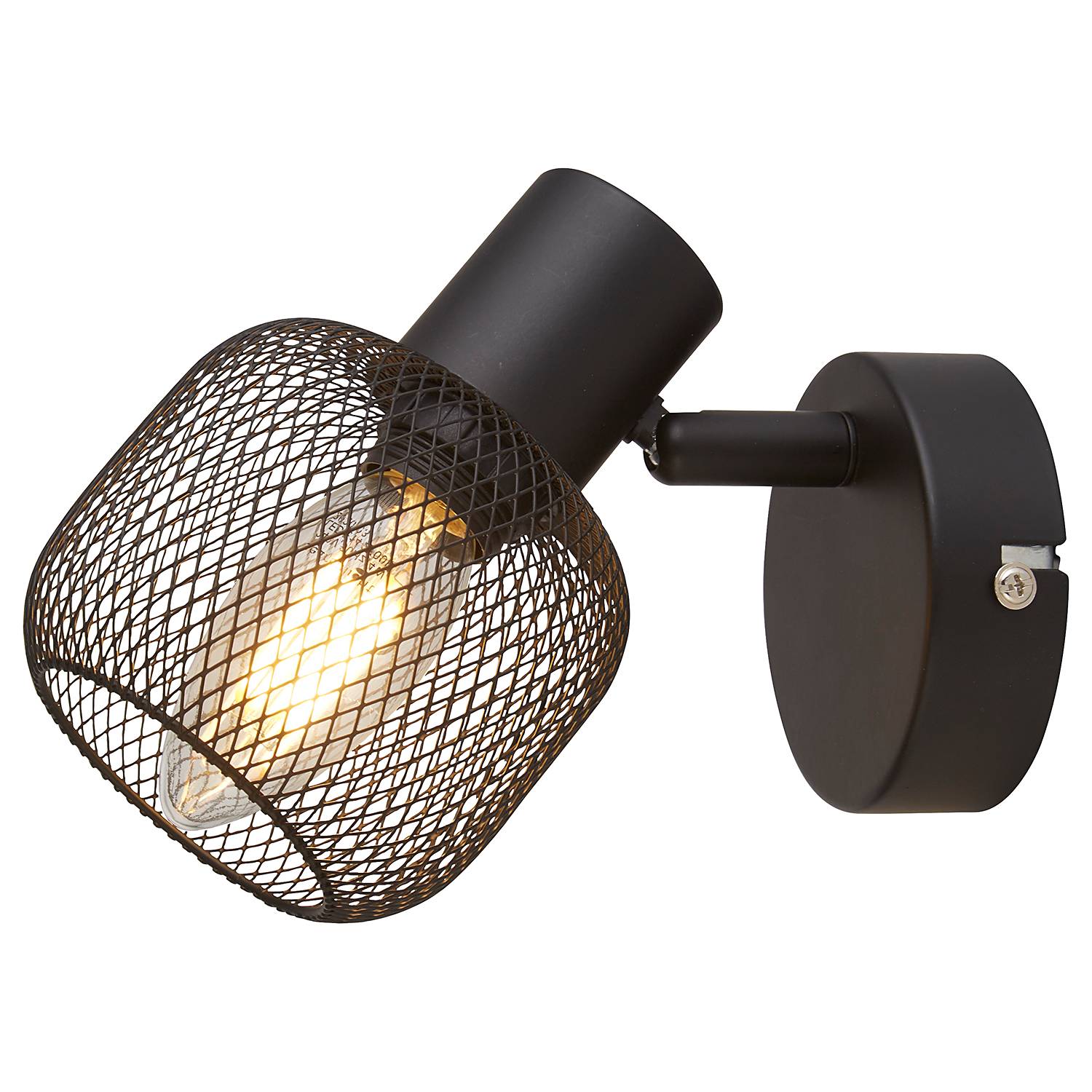 Wandleuchte Mesh Stahl Schwarz