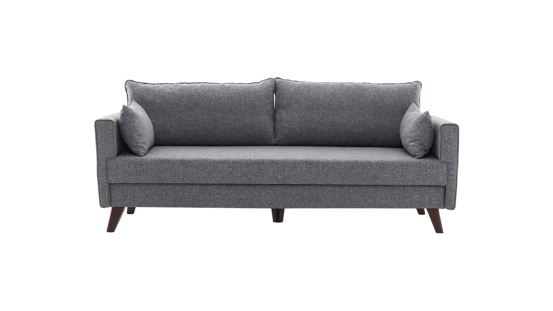 Sofa 3-Sitzer Textil Grau