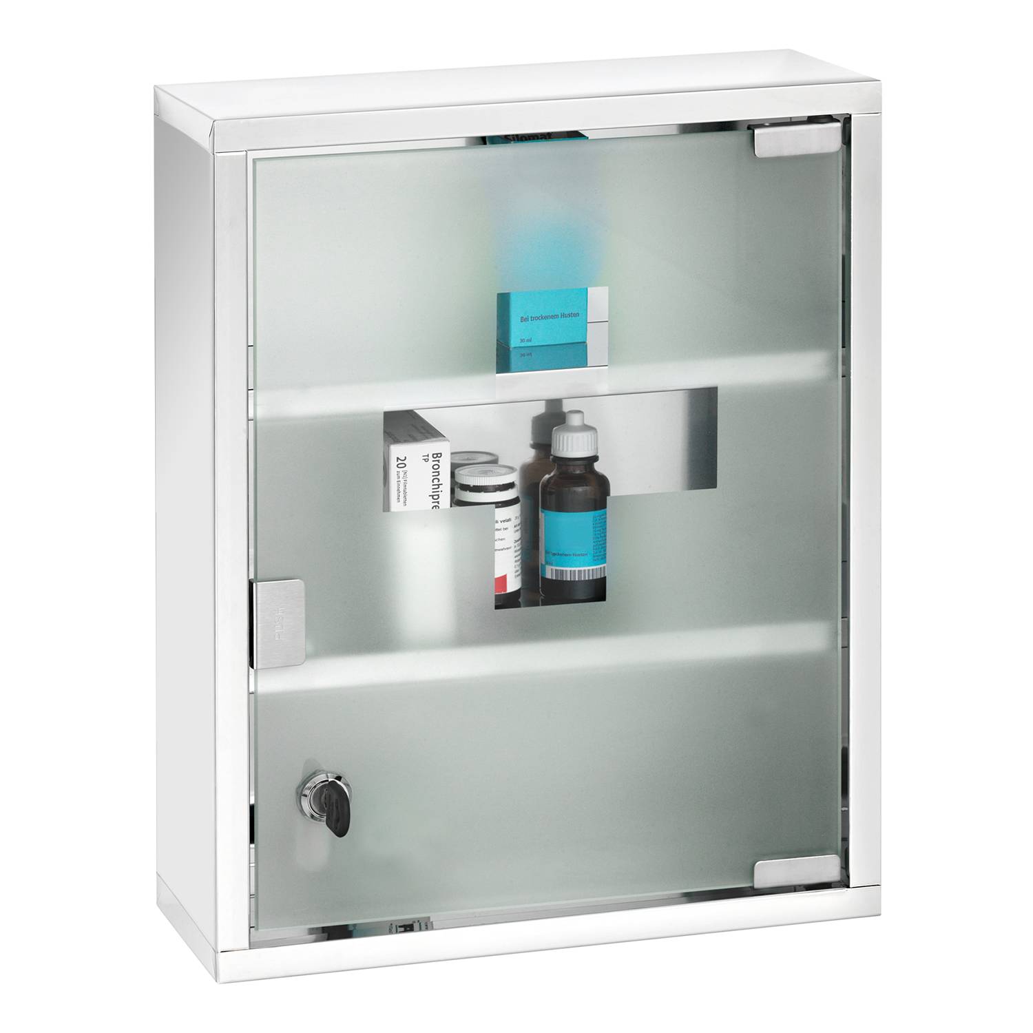 Broadwater Medizinschrank I Glas Silber