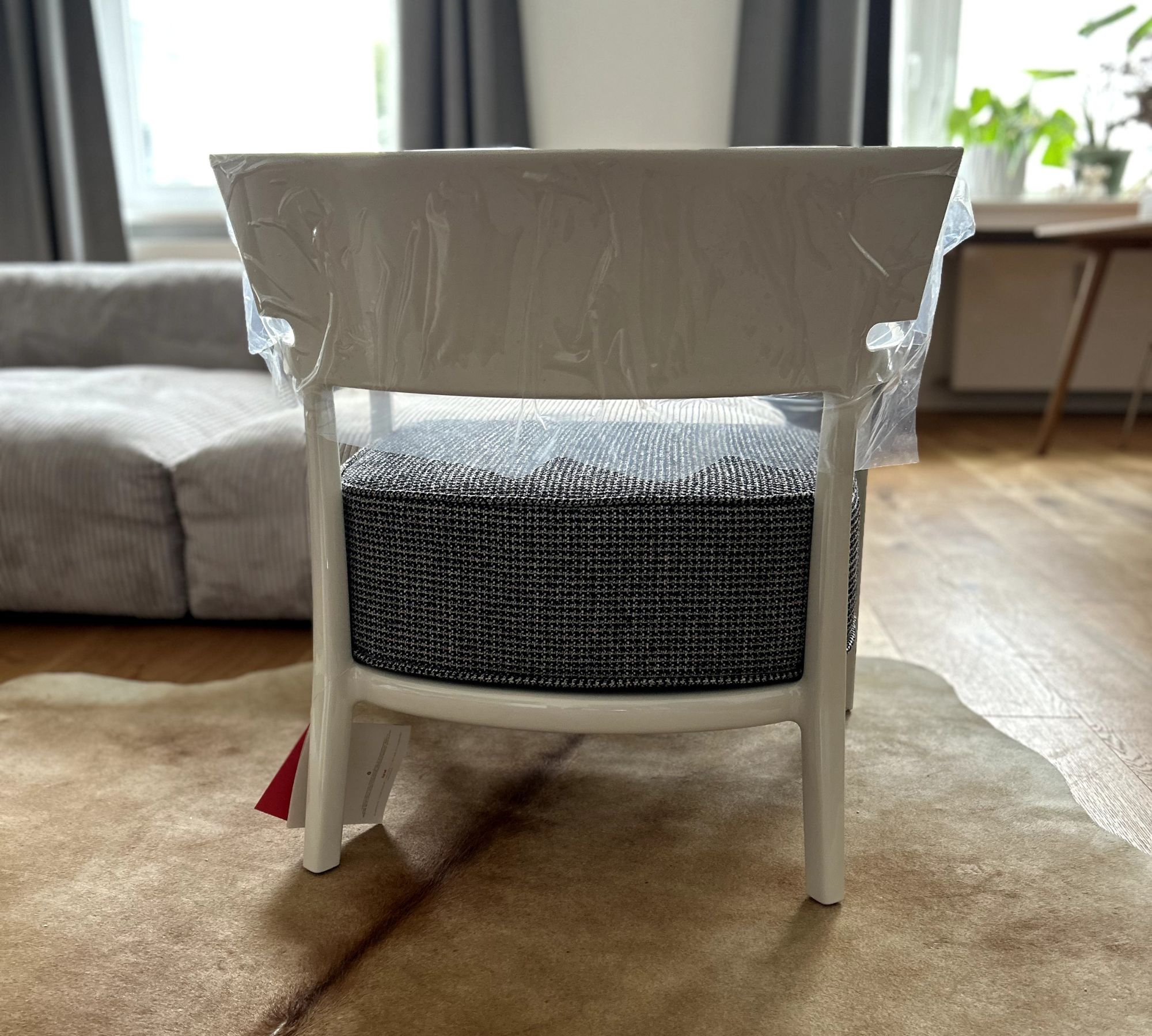 2x Cara Sessel Kunststoff Baumwolle Weiß