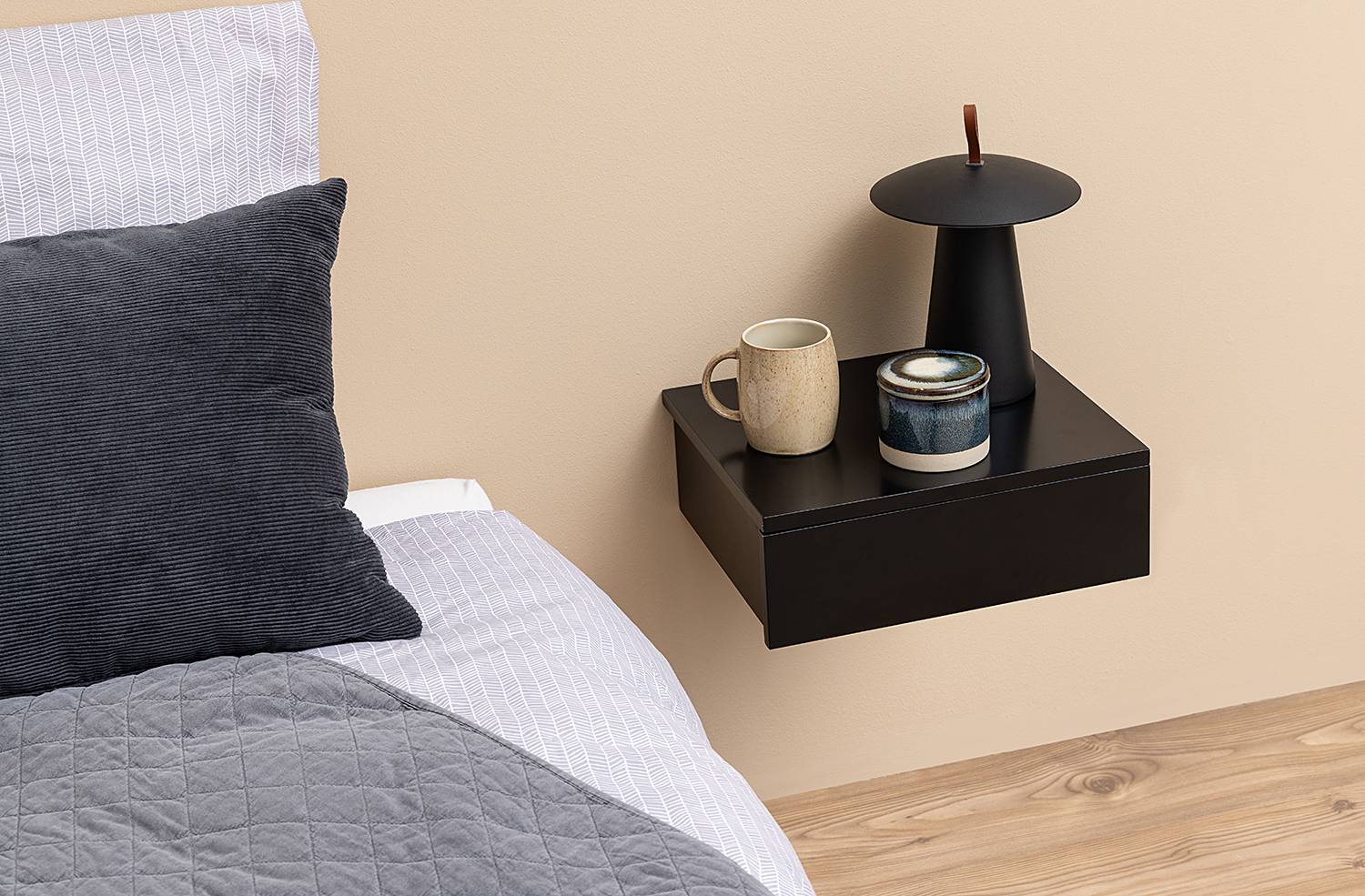 Chartee Hanging Nightstand Black