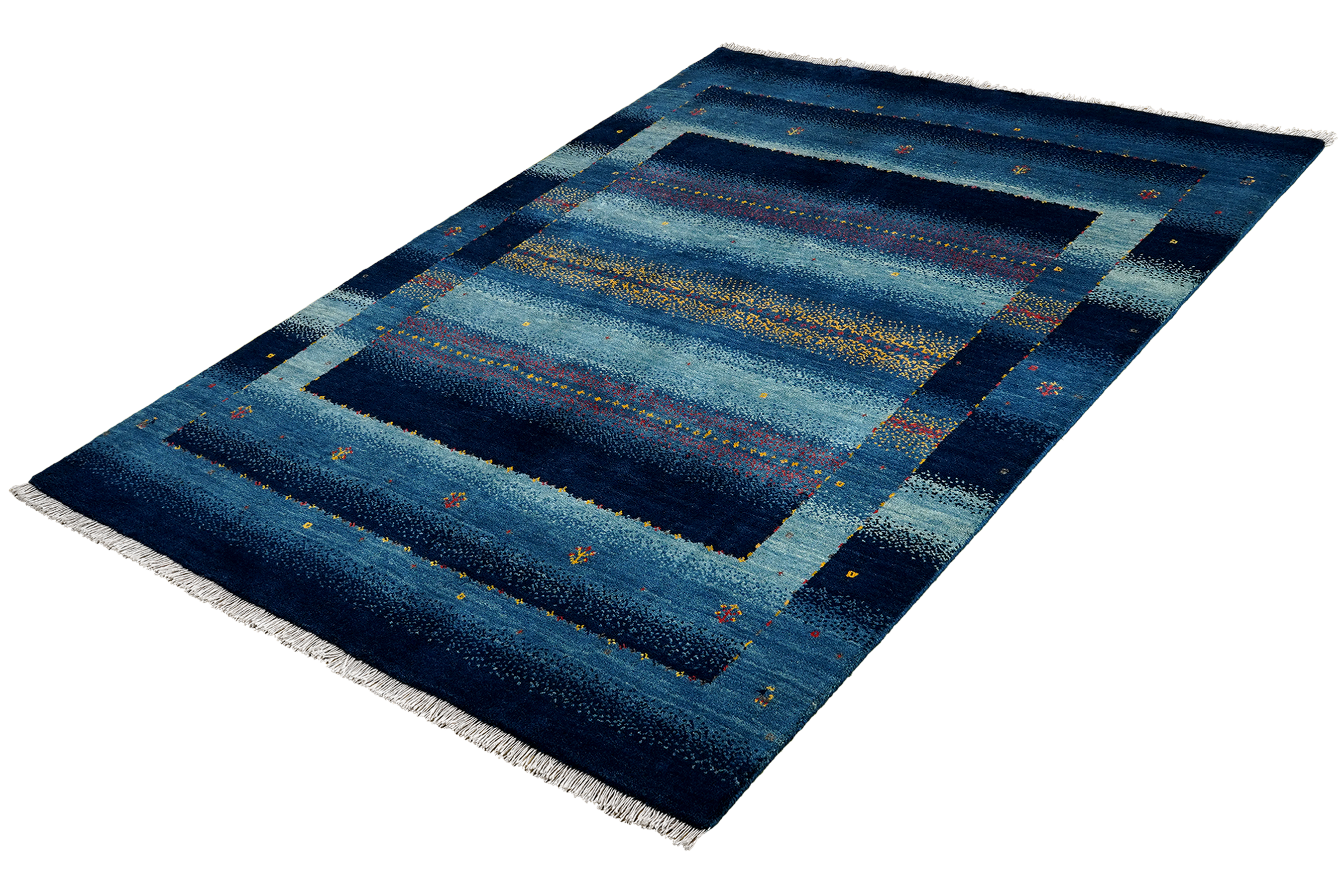 Tappeto Gabbeh Rizbaf lana multicolore