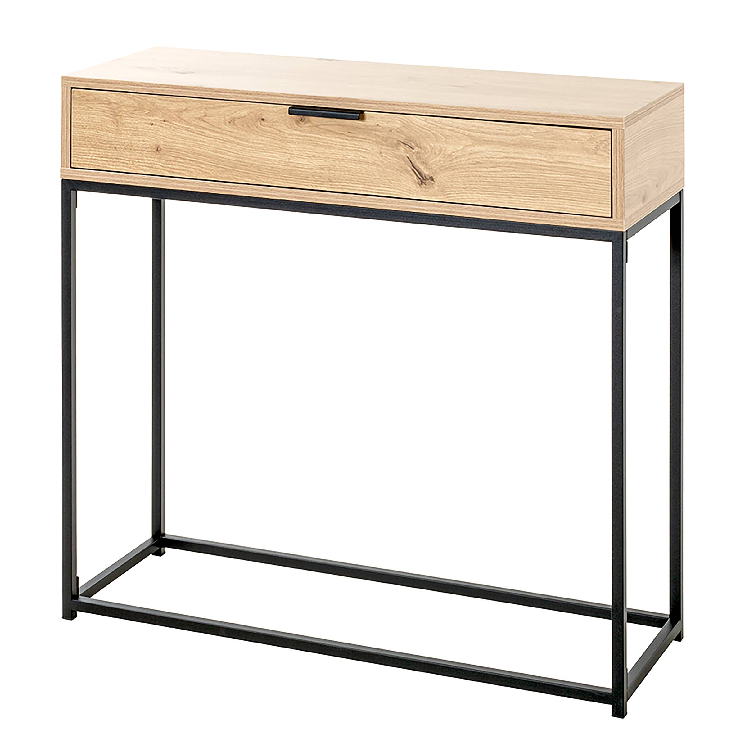 Malmö Konsolentisch Eichenholz Schwarz
