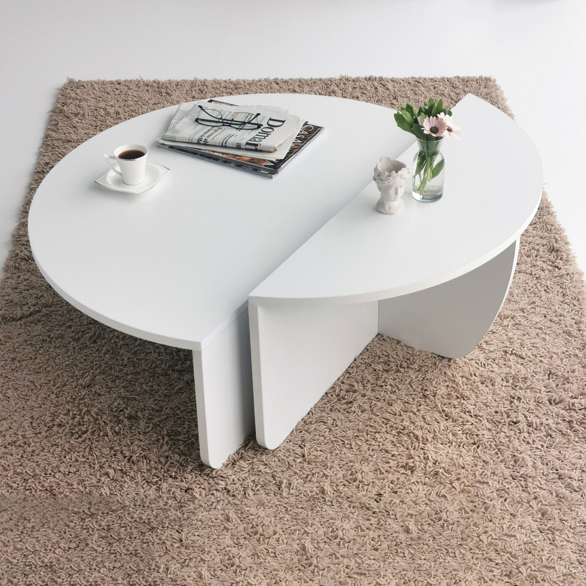 Podium Coffee Table White