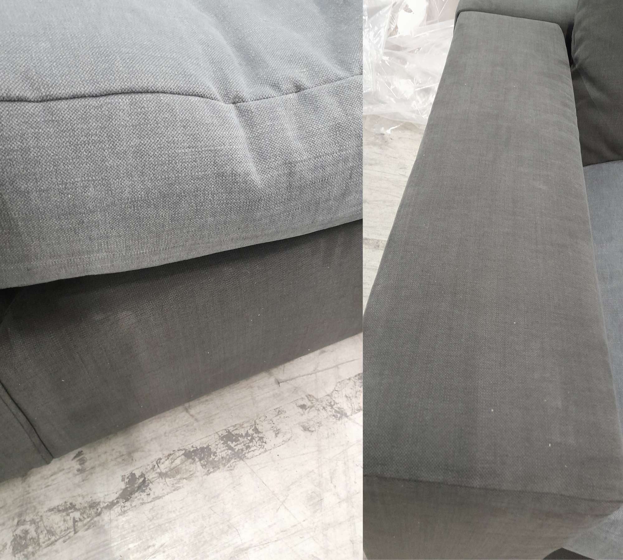 Flayr Sofa Récamiere Rechts Webstoff Grautöne