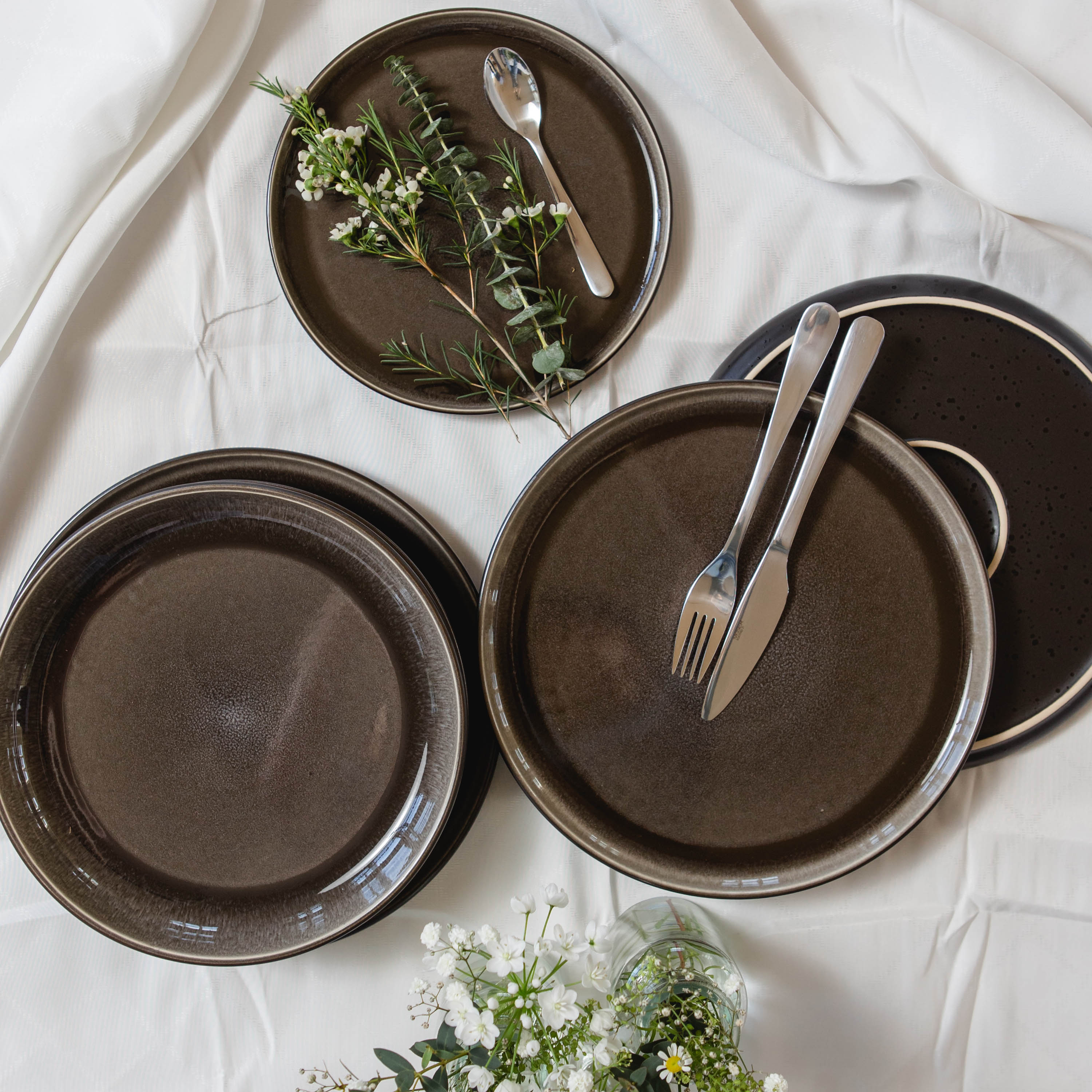 Niara Tellerset 4er-Set Keramik Mehrfarbig