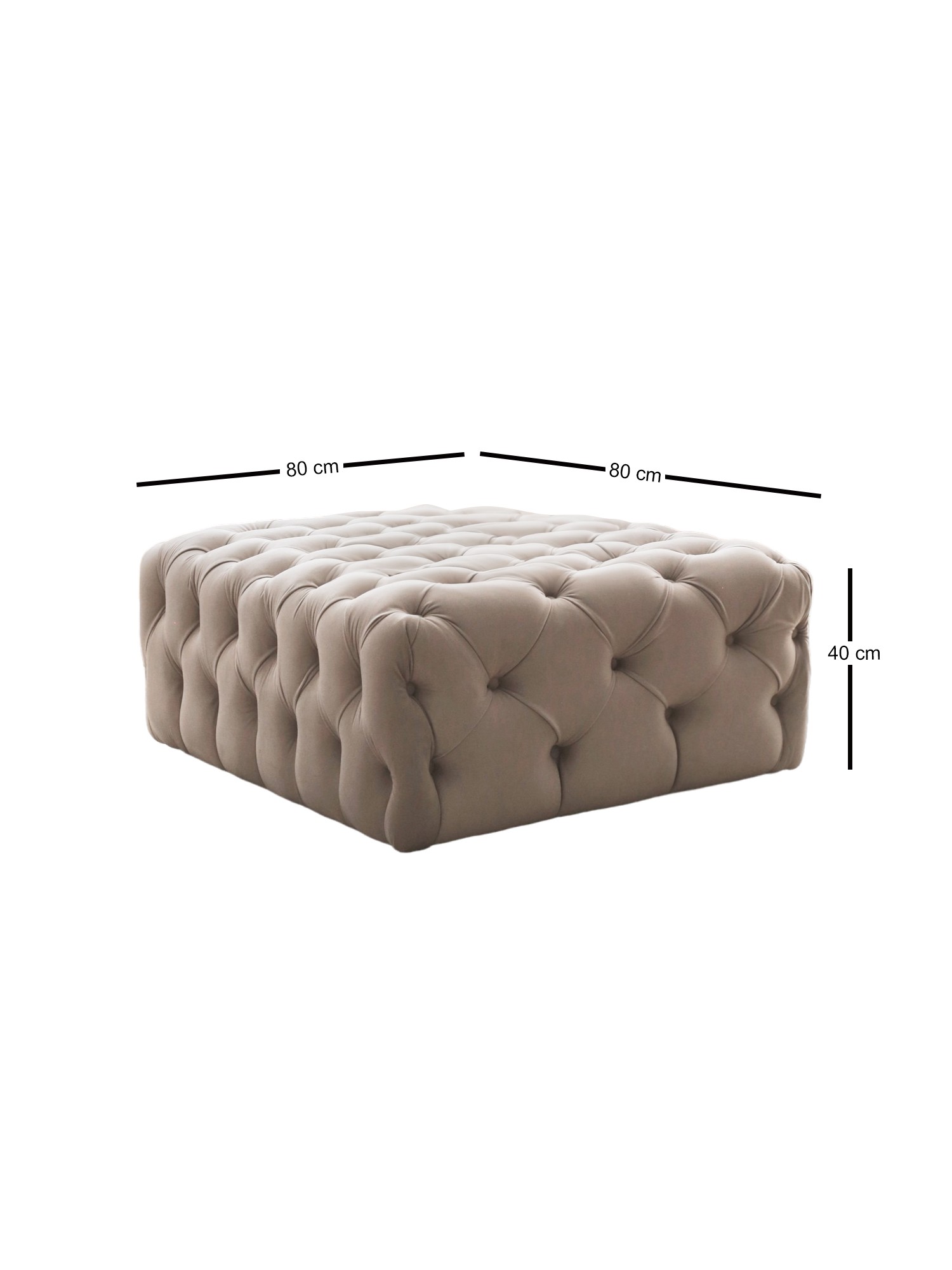 Chester Pouf Creme