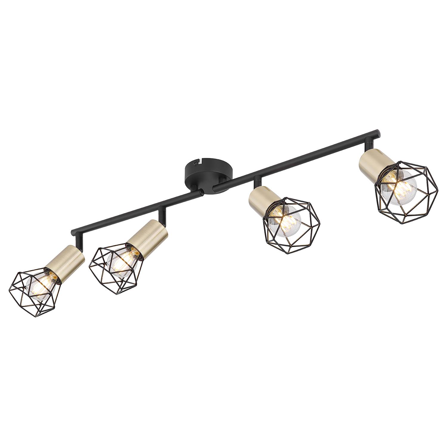 Xara VII Ceiling light Iron 4-flame