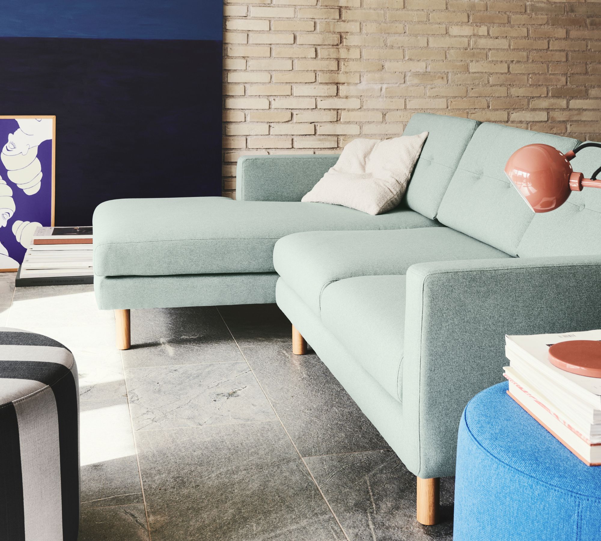 Conrad Sofa Récamiere Links Olena Midnight Blue