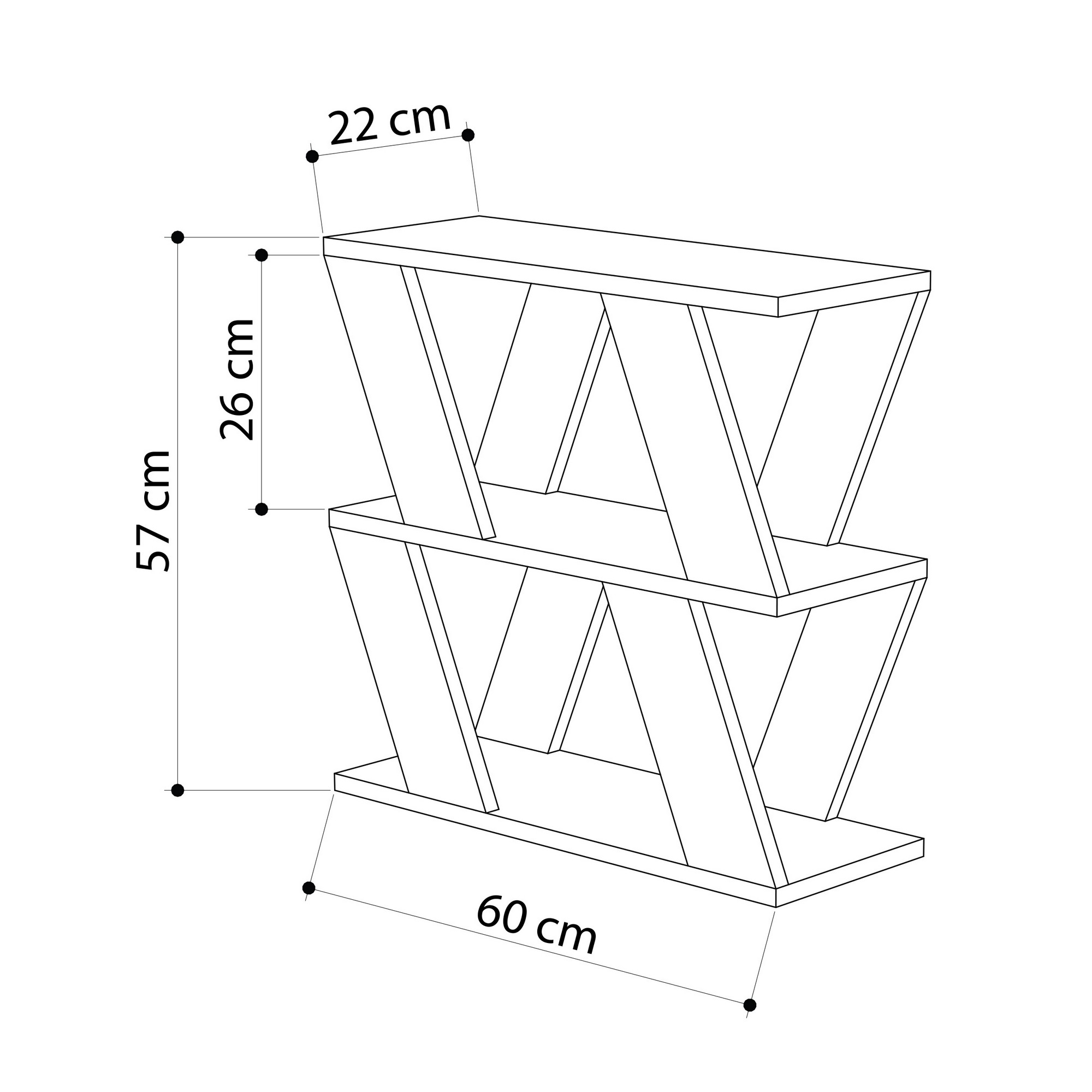 Lazena Beistelltisch Holz Anthrazit