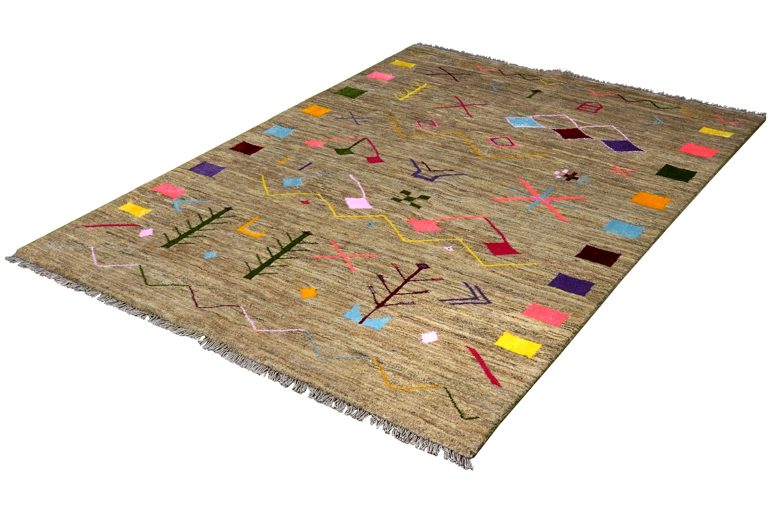 Gabbeh Basi Rug Multicolored