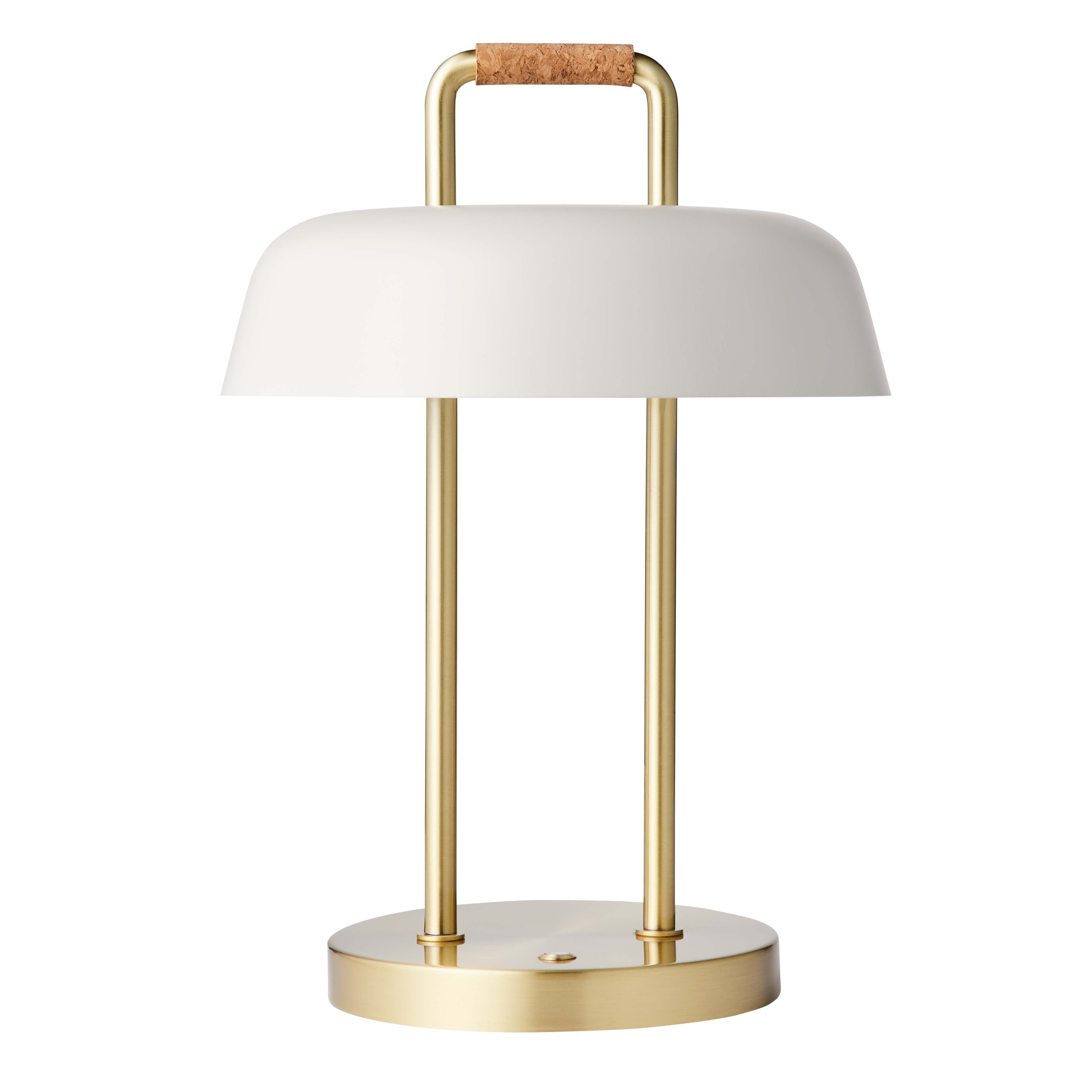 Heim Leuchte Tragbar mit Mini-USB-Anschluss Messing Weiß