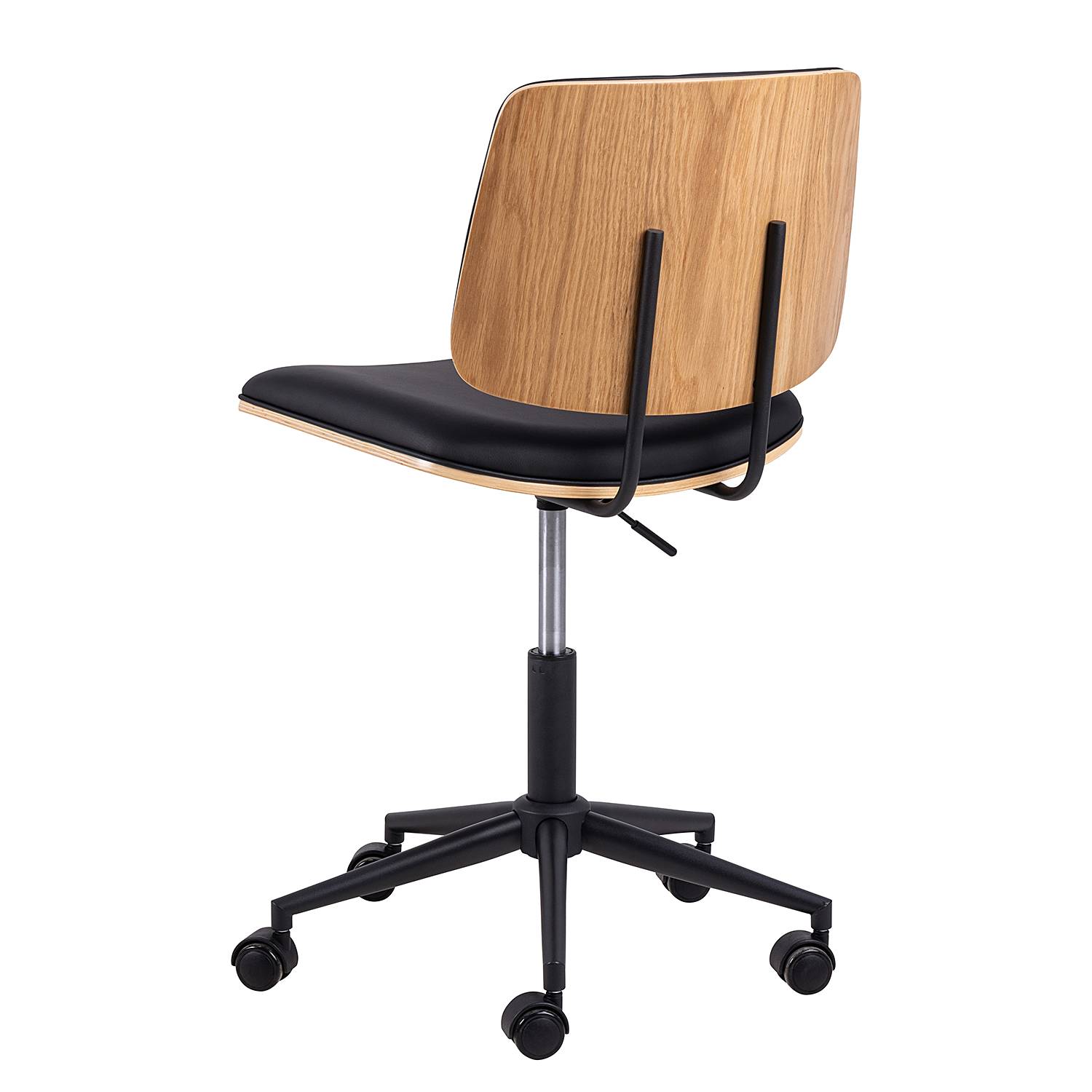 Office Swivel Chair Shedd Oak Veneer Black