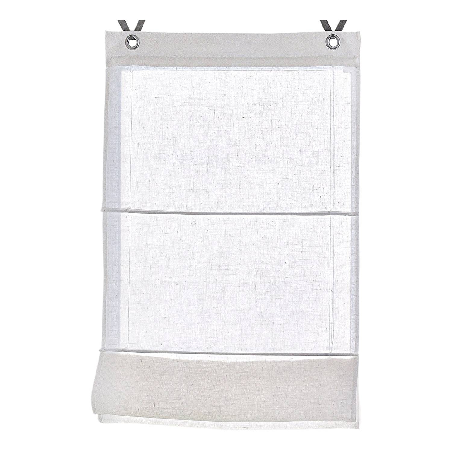 Raffrollo Metis I Leinen Weiß 80 x 140 cm