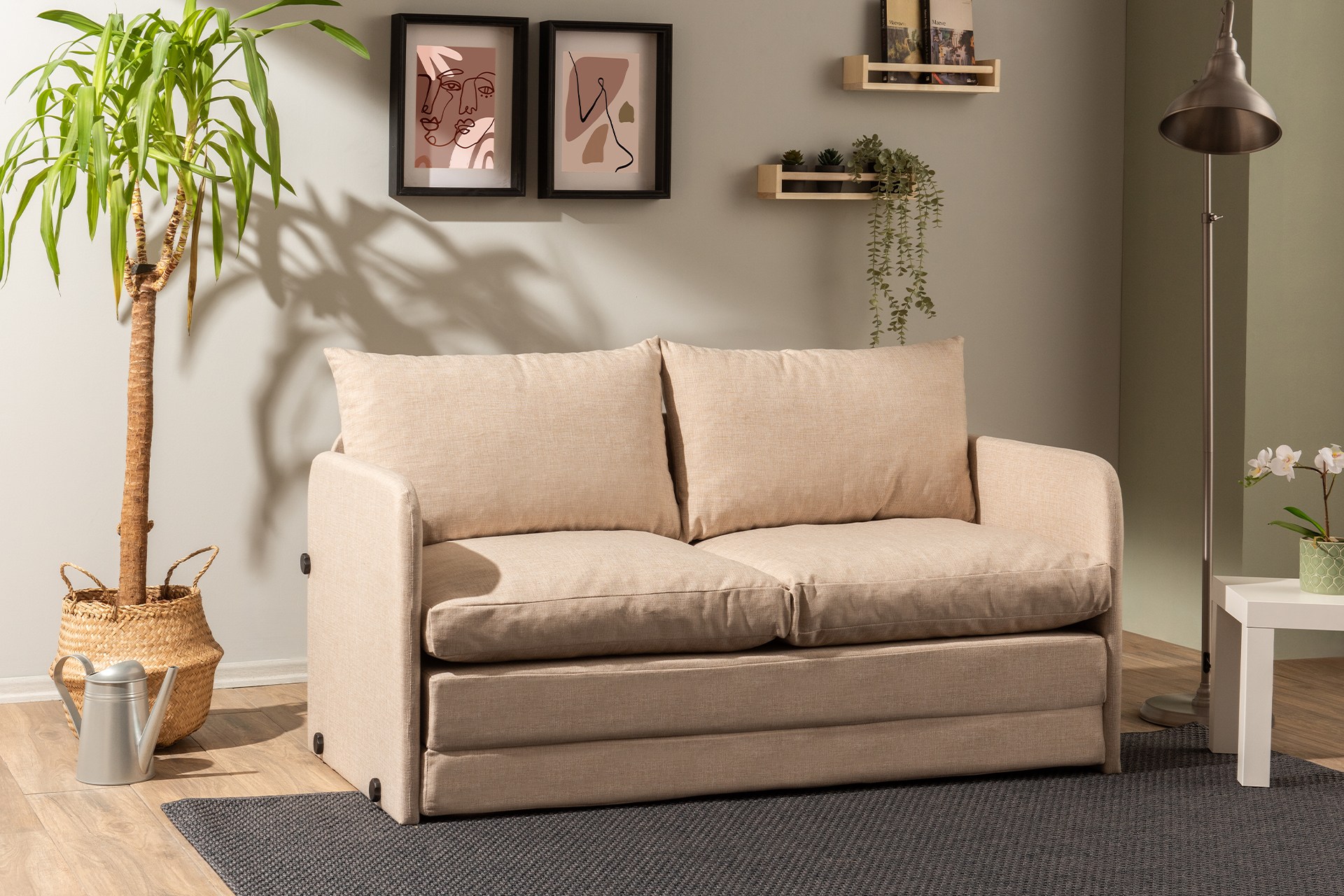 Saga Xl Sofa Bed 2-seater Beige