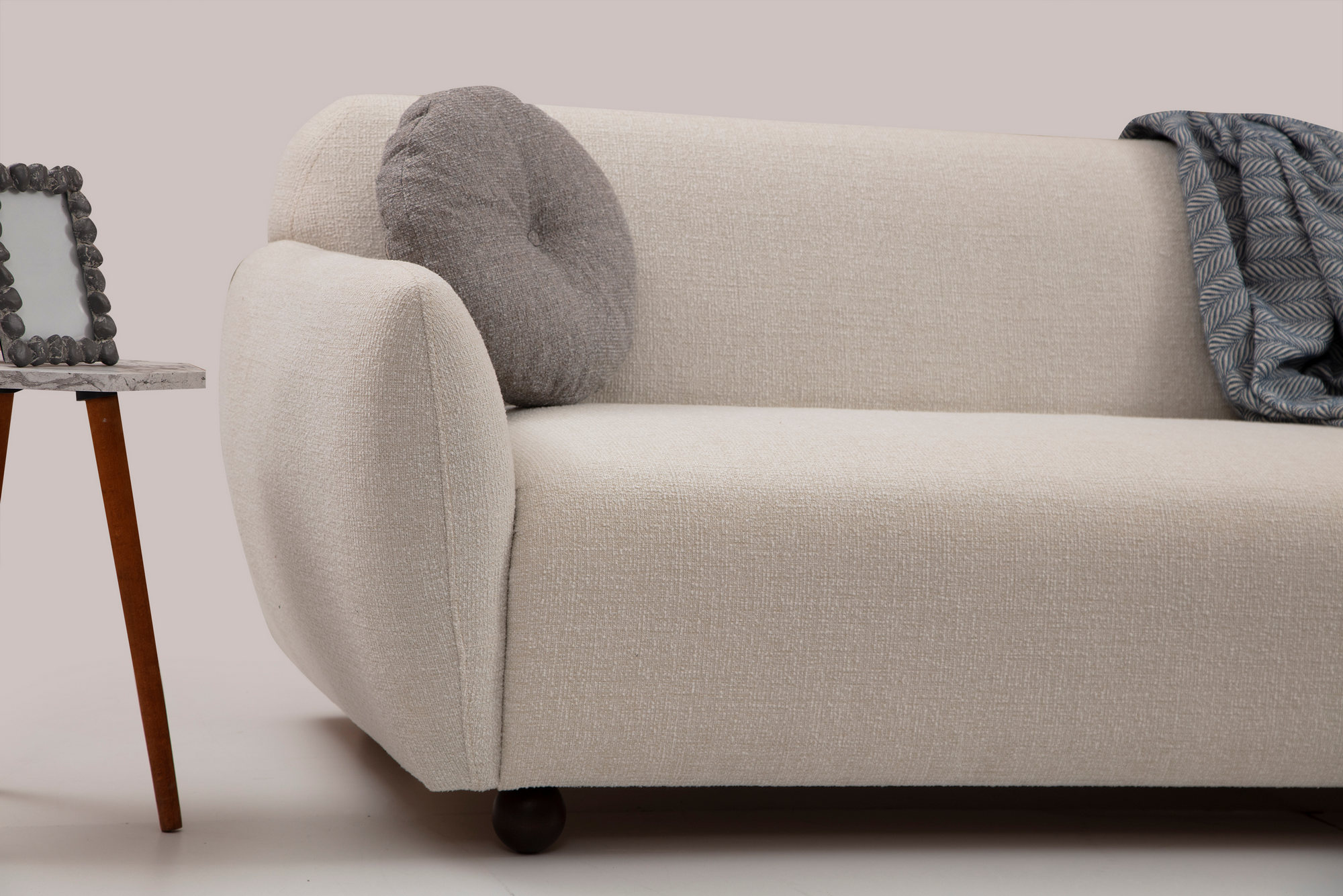 Eddy 3-Sitzer Sofa Creme