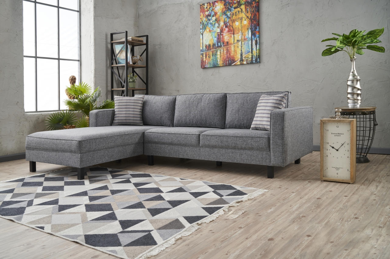 Kale Sofa Chaise Lounge Left Grey