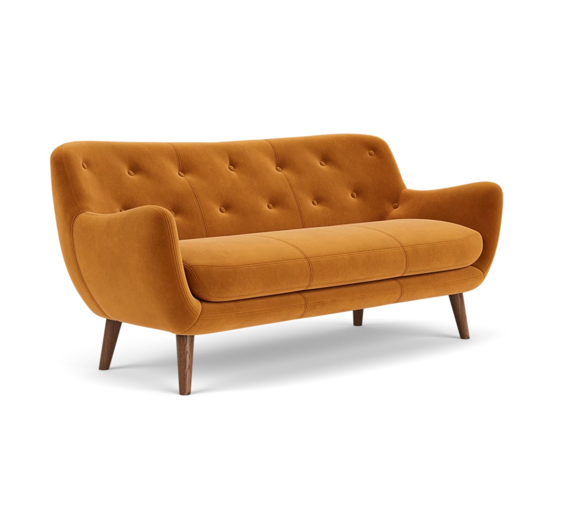 Herman Sofa 3-Sitzer Velour Matt Amber