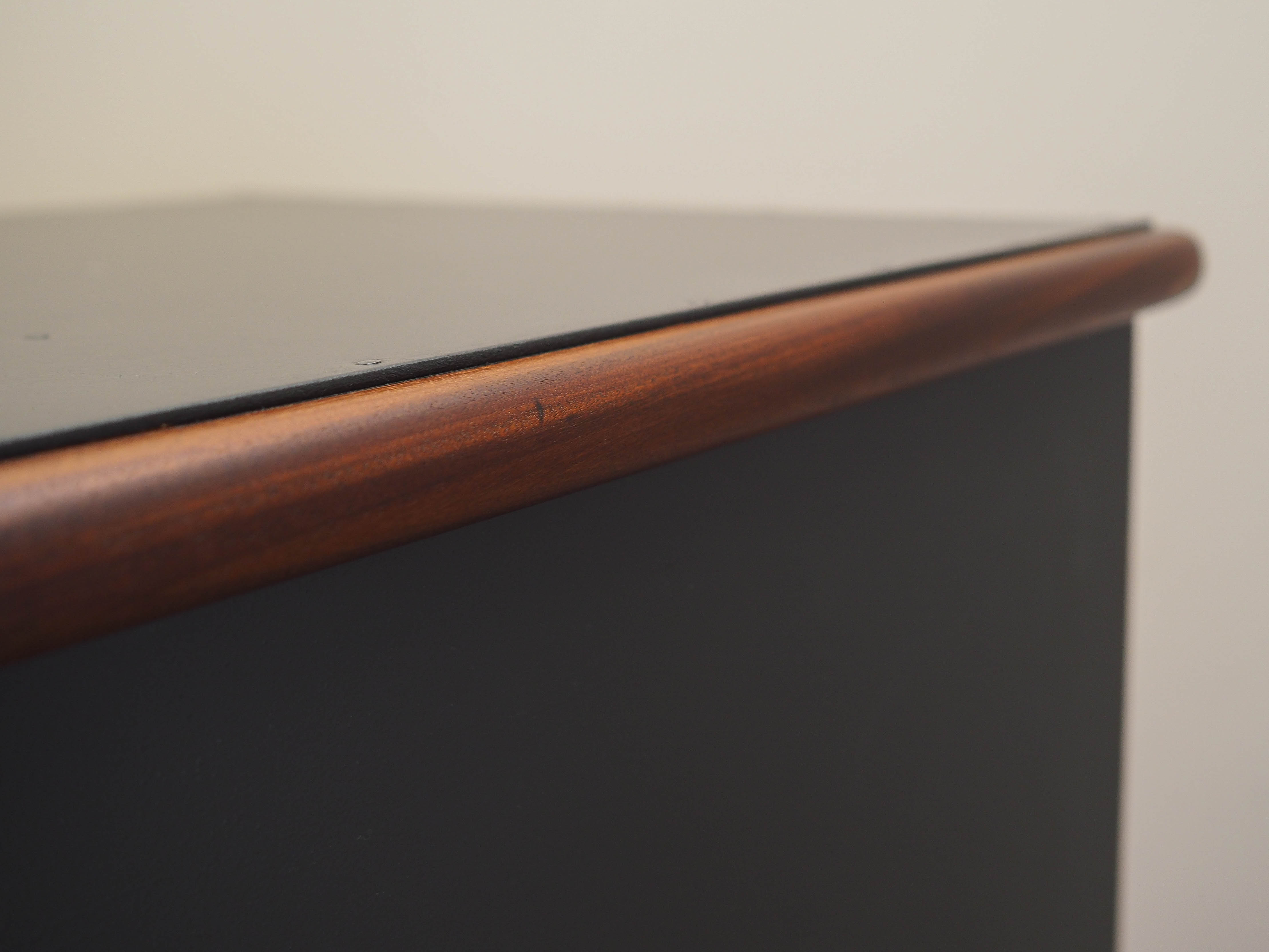 Teak Kleiderschrank 1960er Jahre Grau Braun