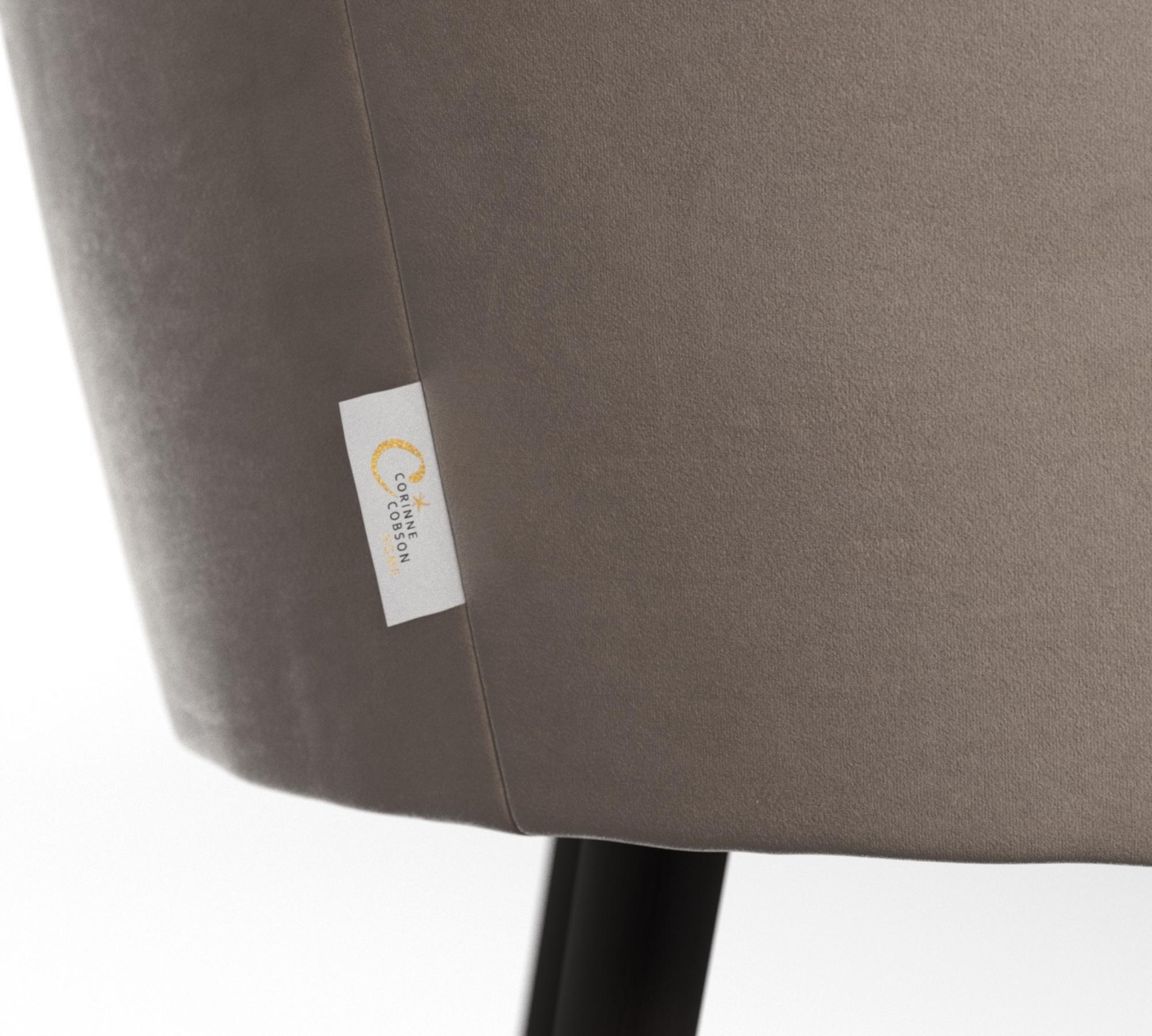 Armlehnstuhl Billie Samt Taupe