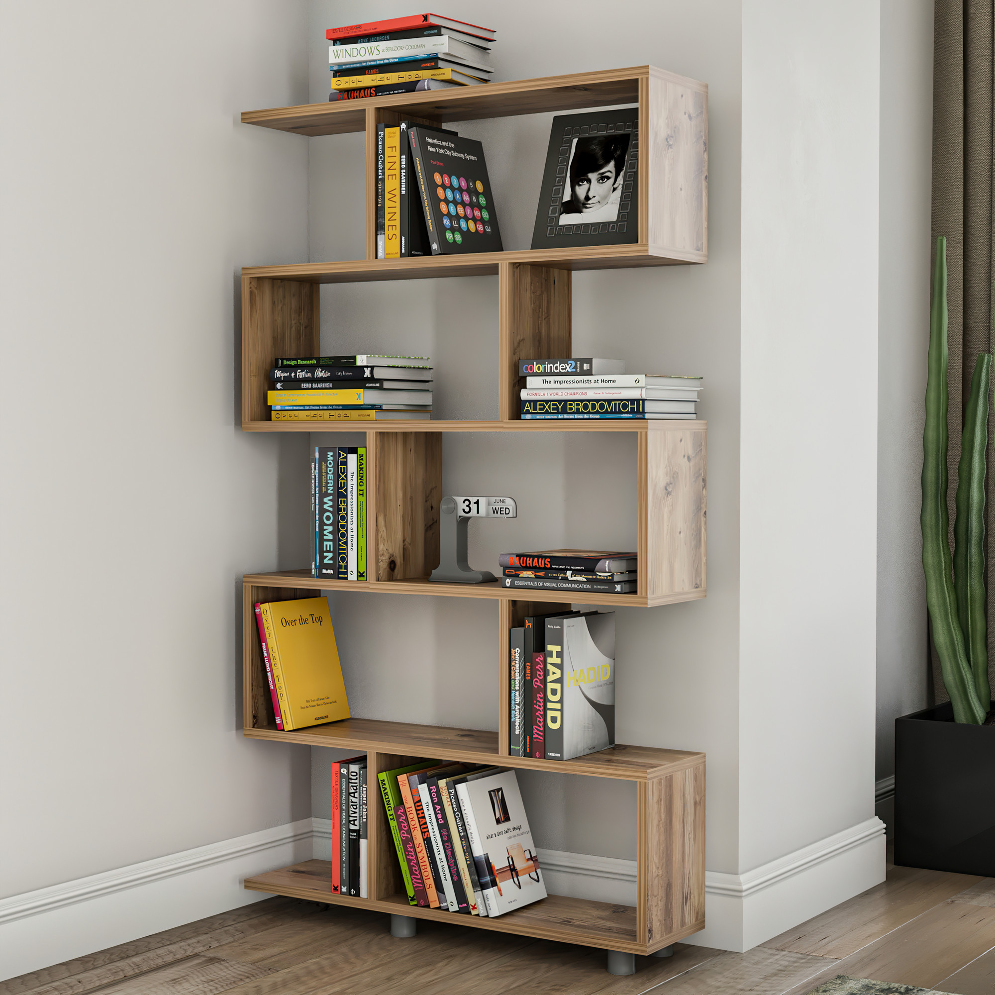 Elif Bücherregal Holz Pine