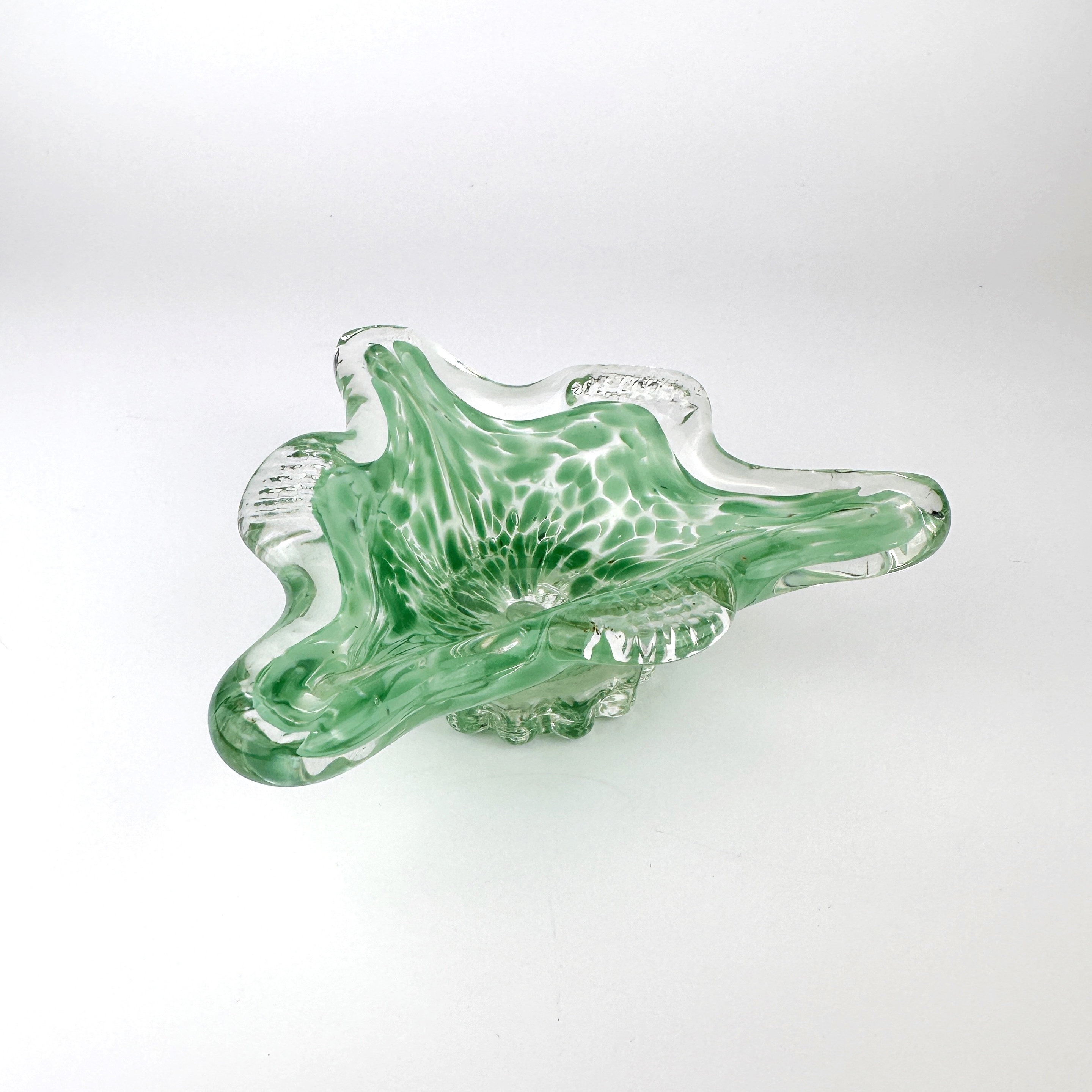 Vintage ashtray Murano glass green 1970s