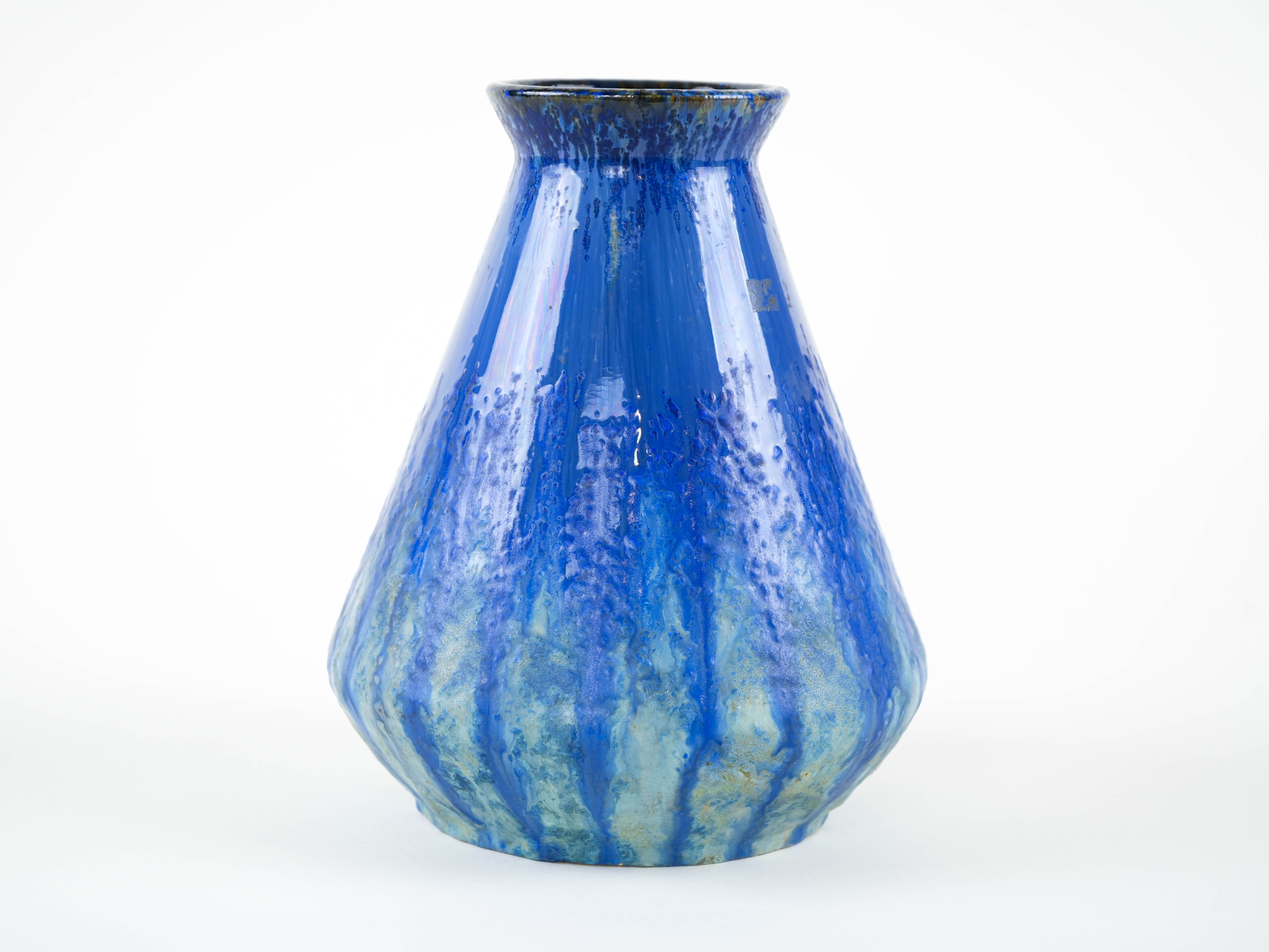 Ceramic Vase Blue 1960s
