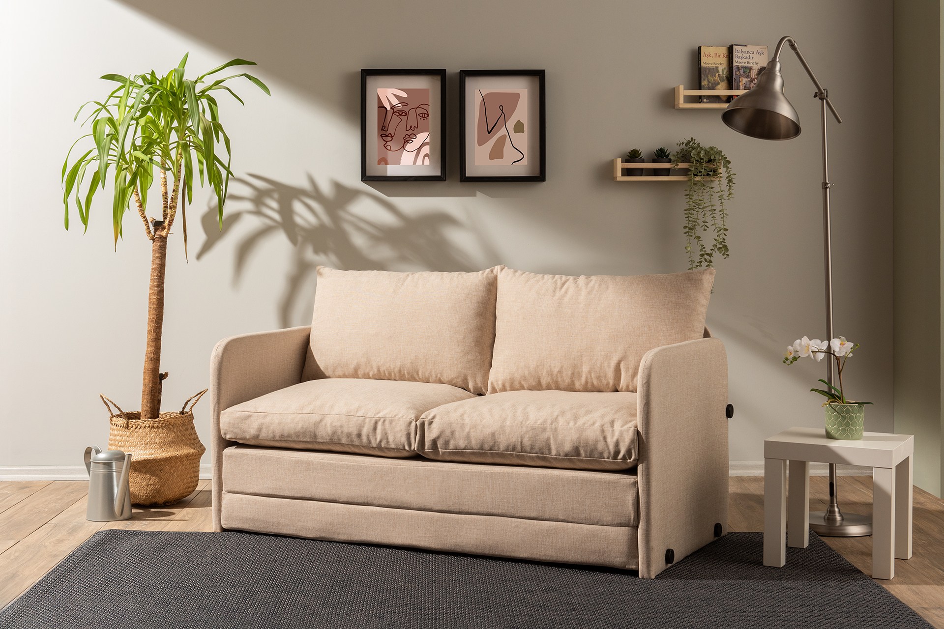 Saga Xl Schlafsofa 2-Sitzer Beige