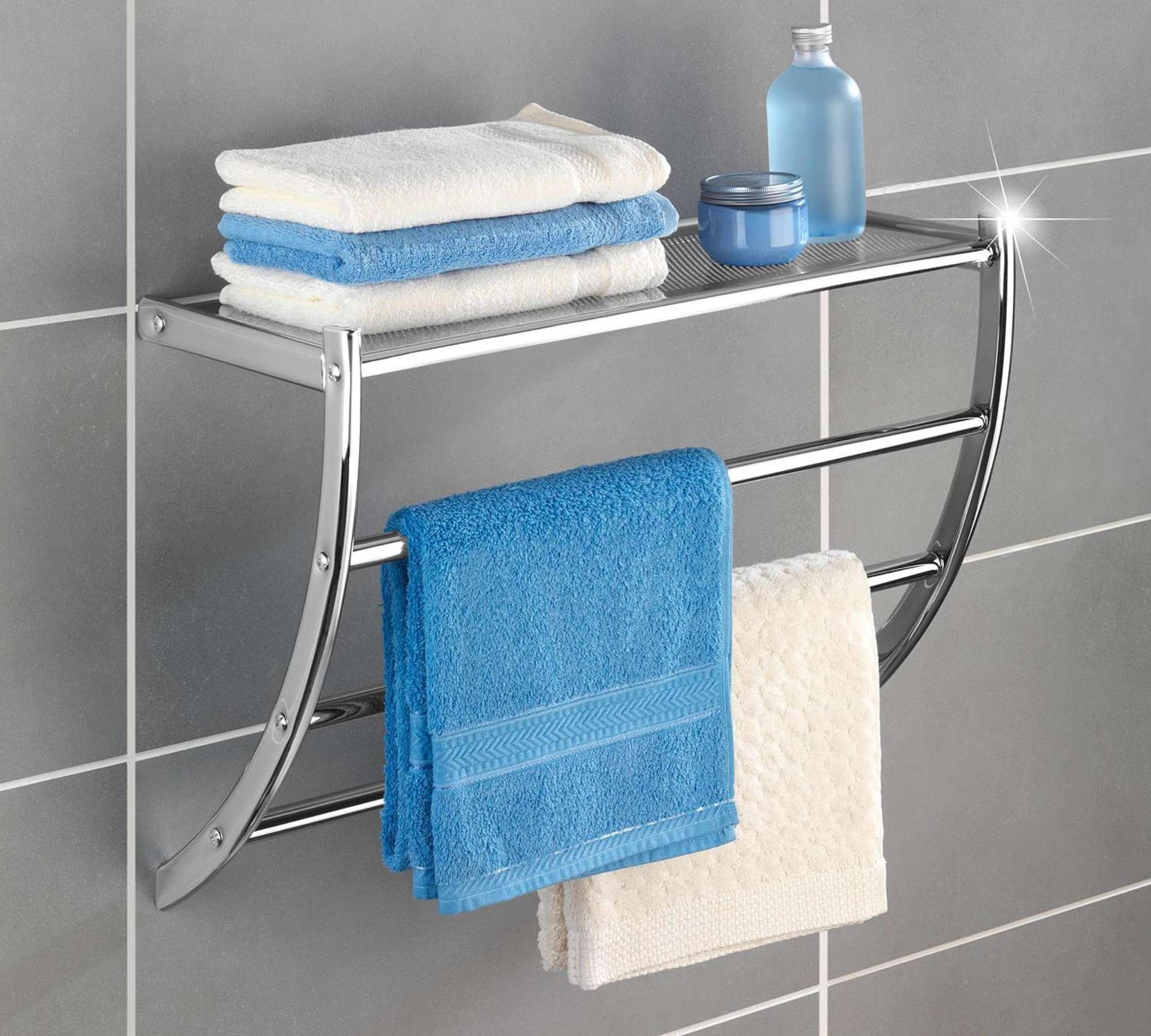 Towel rail Pescara Steel Metallic glossy