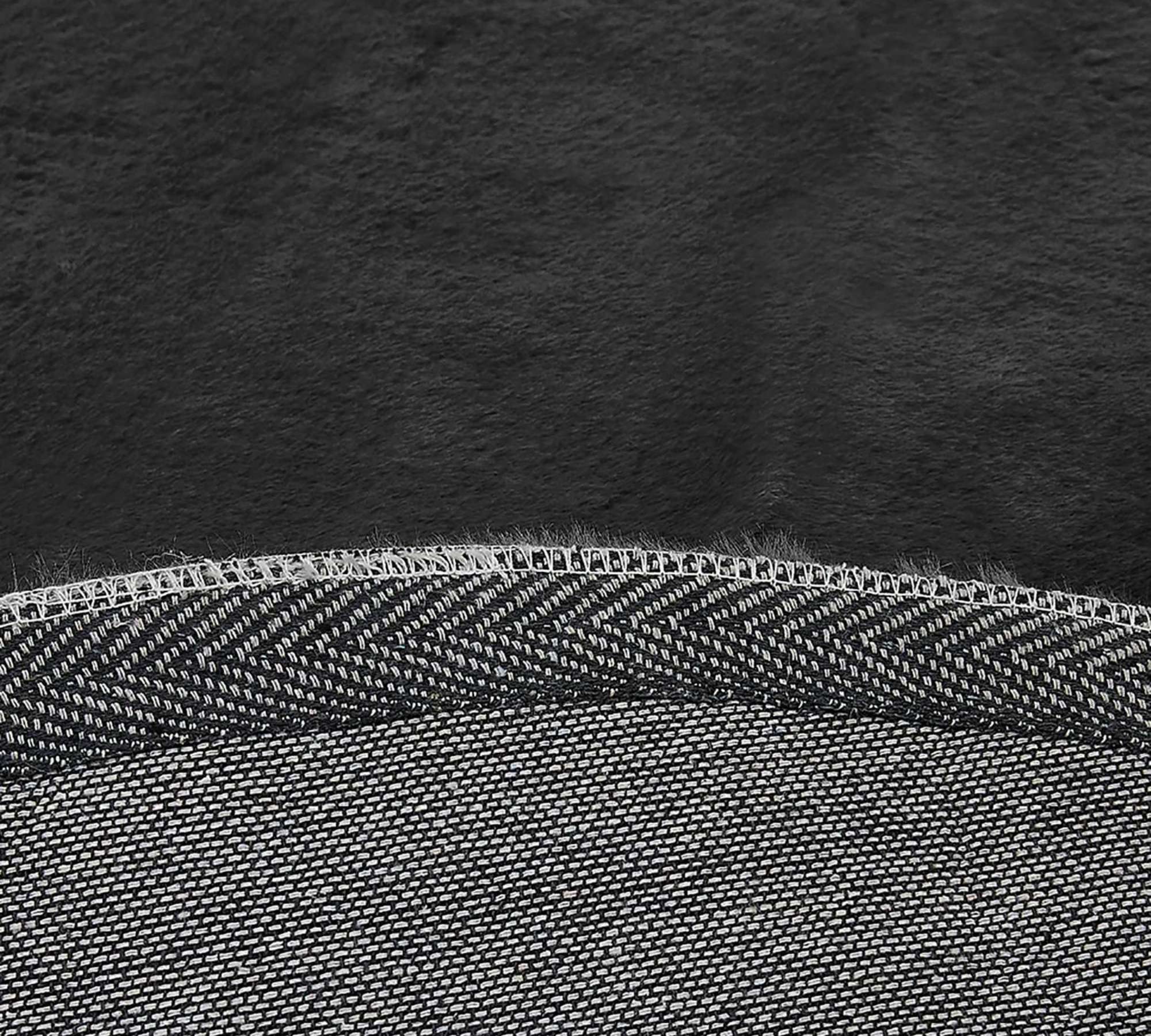Fellteppich Textil Anthrazit
