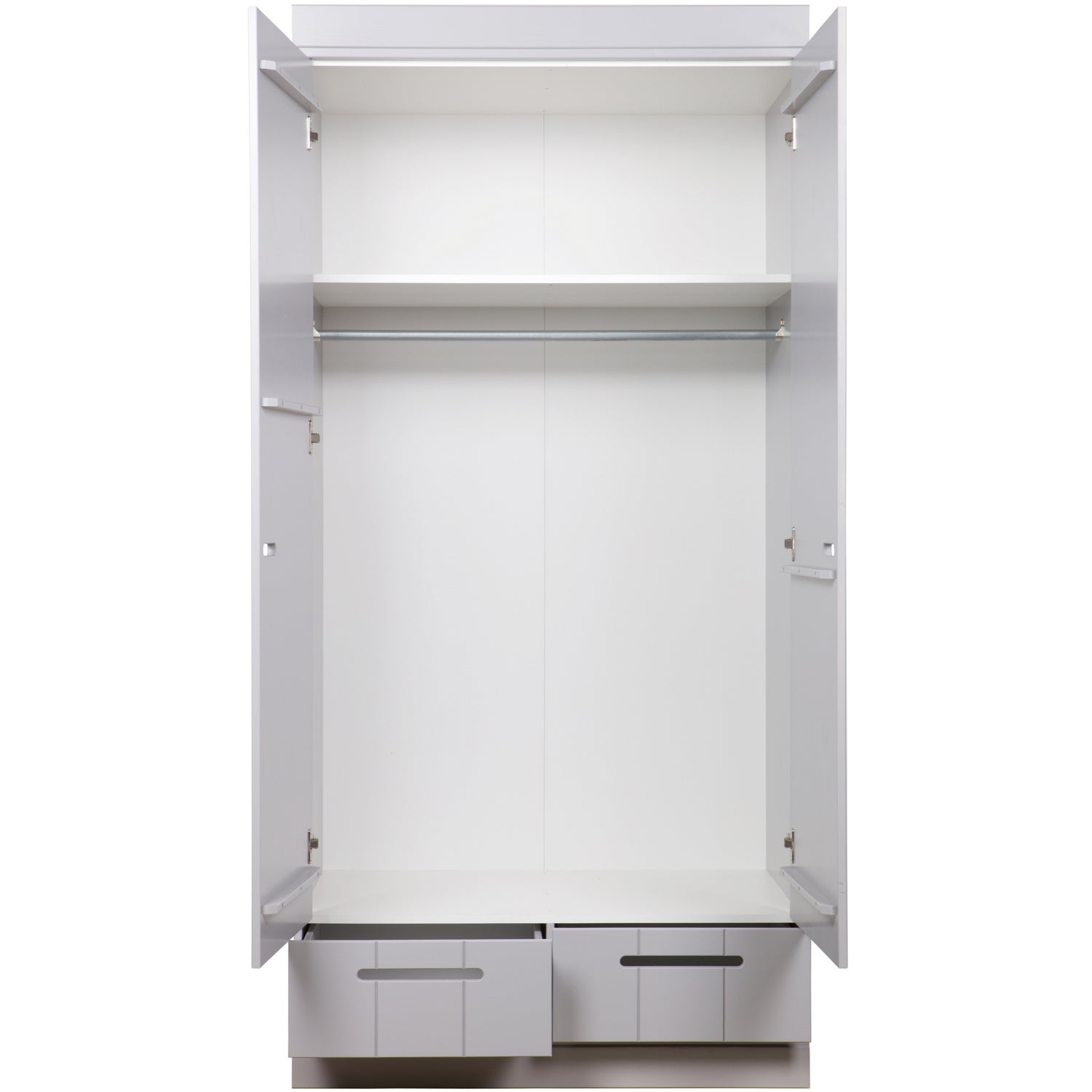 Schrank mit 2 Türen Holz Grau